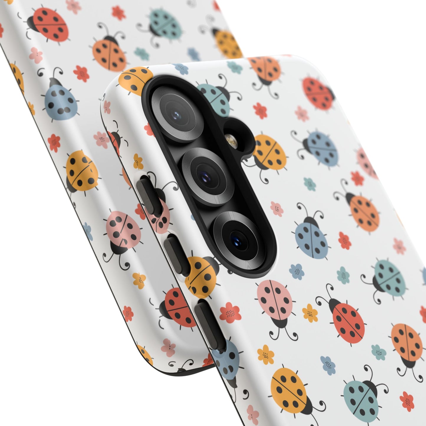 Ladybug Tough Phone Case - Cute Insect Aesthetic, Nature-Inspired Pattern Art, Compatible with iPhone, Galaxy, and Google Phones