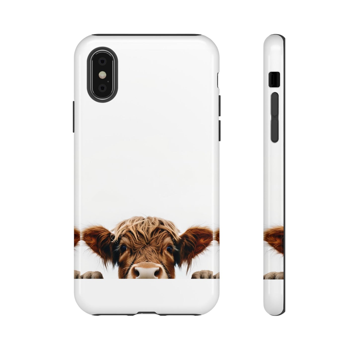 Highland Cow Phone Case - Cute Animal Lover Gift , Wildlife Nature Tough Phone Case , Compatible with iPhone, Galaxy, Google