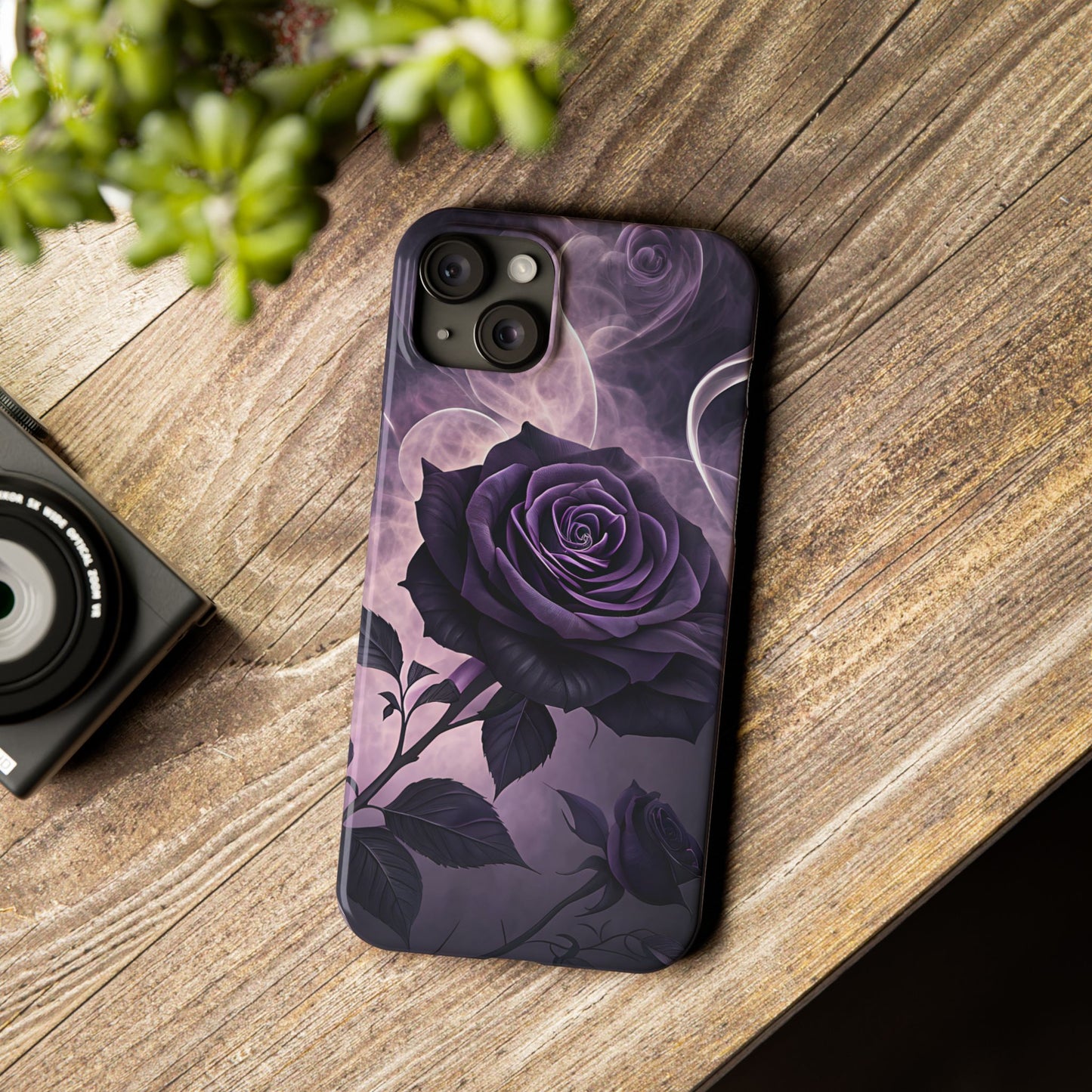 Elegant Purple Rose Phone Cases, Stylish Slim Cases for Flower Lovers, Floral Accessories, Birthday Gifts, Unique Phone Covers