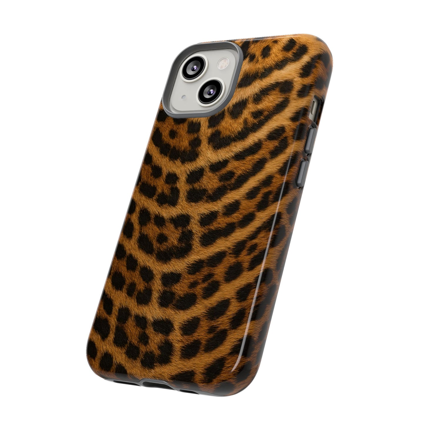 Leopard Print Tough Phone Case, Animal Print, Protective Wild Fur Style Cover Compatible with iPhone 17, 16, 15, 14, 13, Galaxy, Google