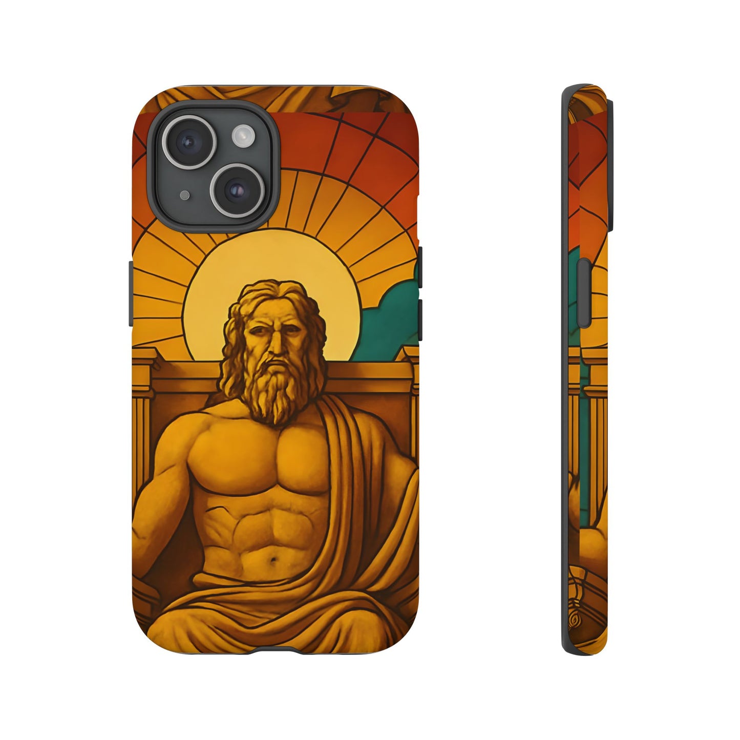 Olympia Zeus Statue Tough Phone Case - Classic Greek Art Design, Historic World Wonder Aesthetic, Compatible with iPhone, Galaxy, and Google