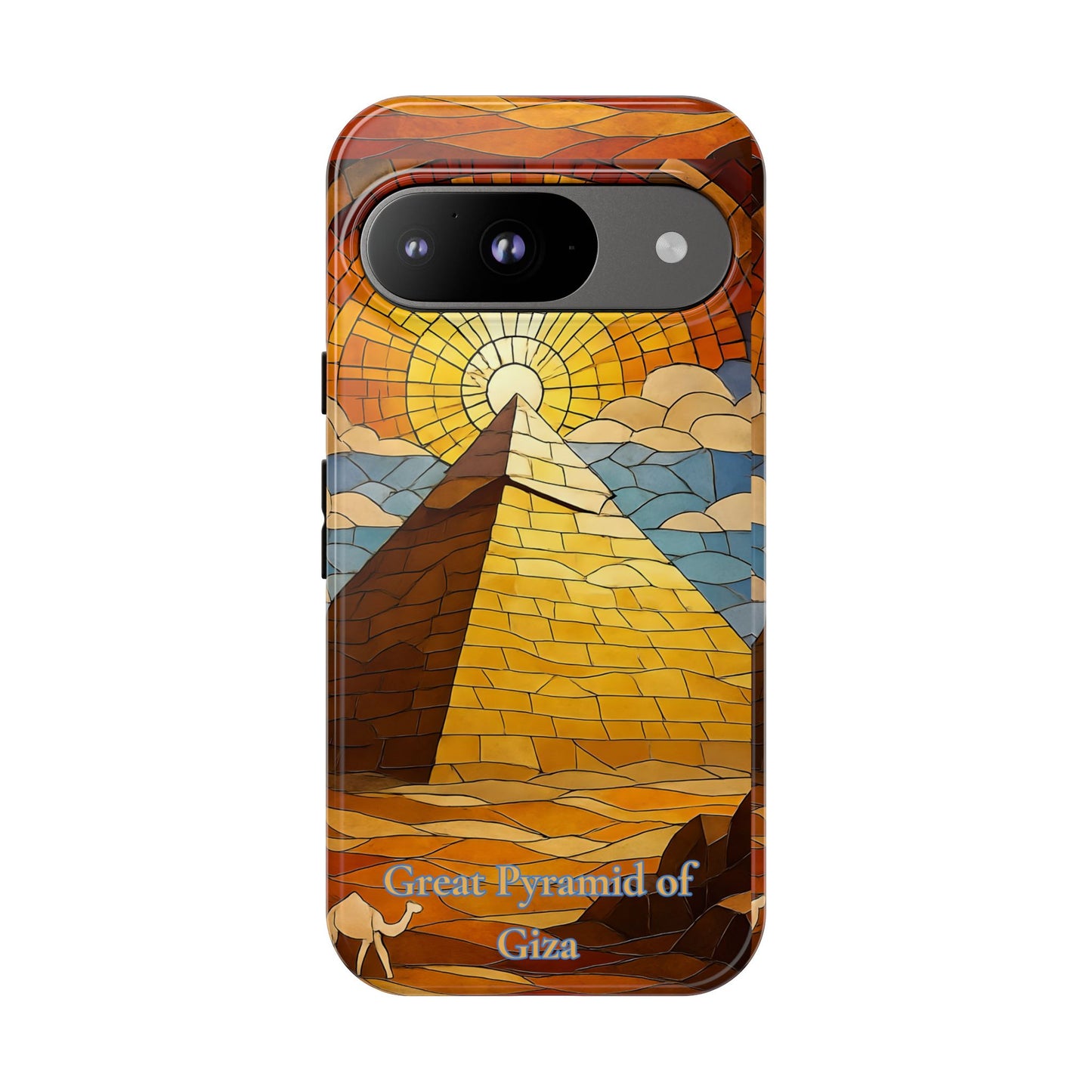 Great Pyramid of Giza Tough Phone Case - Ancient Egypt Aesthetic, World Wonder Art Design, Compatible with iPhone, Galaxy, and Google Phones