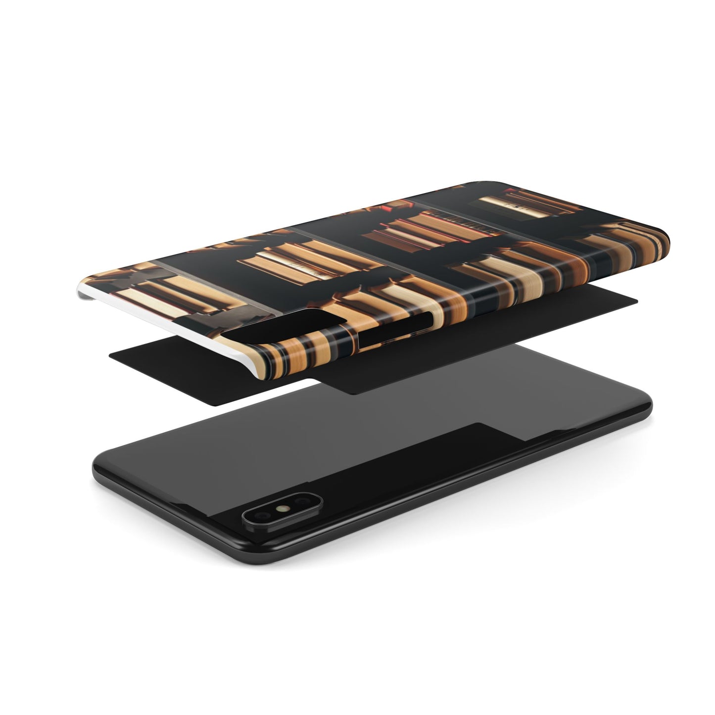 Bookshelf Slim Phone Cases, Literary Gift, Book Lover Accessory, School Supplies, Unique Phone Cover for Readers