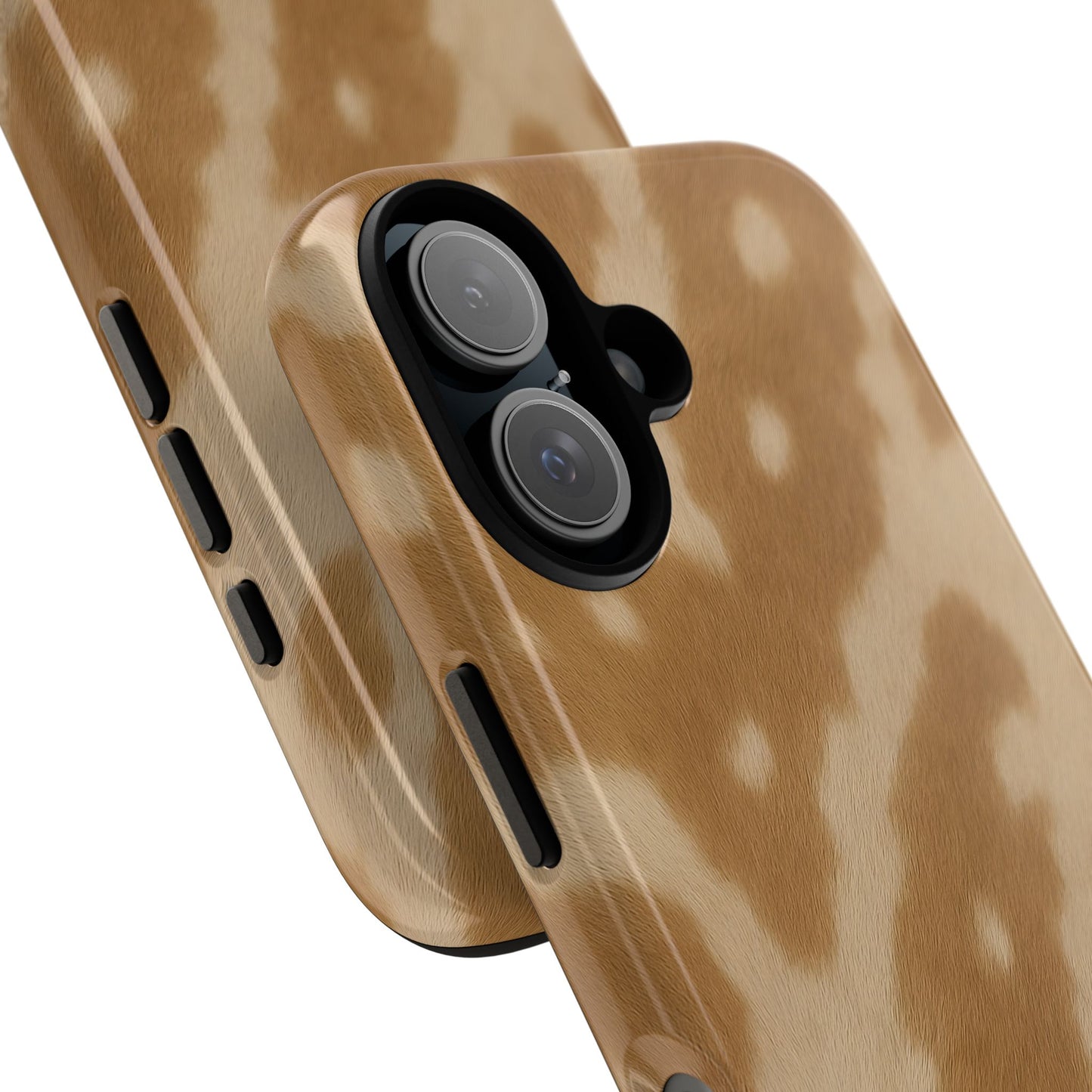 Giraffe Print Tough Phone Case, Animal Print, Protective Faux Skin Style Cover Compatible with iPhone 17, 16, 15, 14, 13, Galaxy, Google