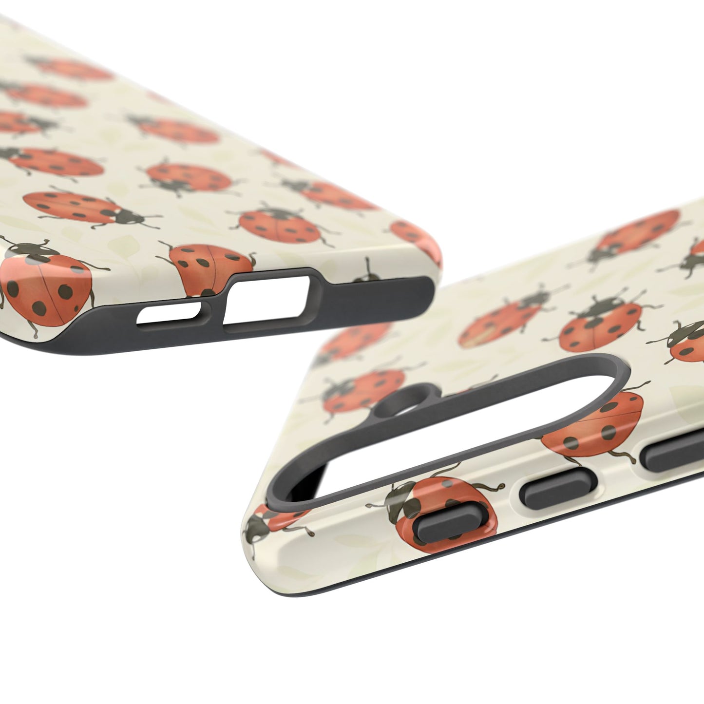 Ladybug Tough Phone Case - Cute Insect Aesthetic, Nature-Inspired Pattern Art, Compatible with iPhone, Galaxy, and Google Phones