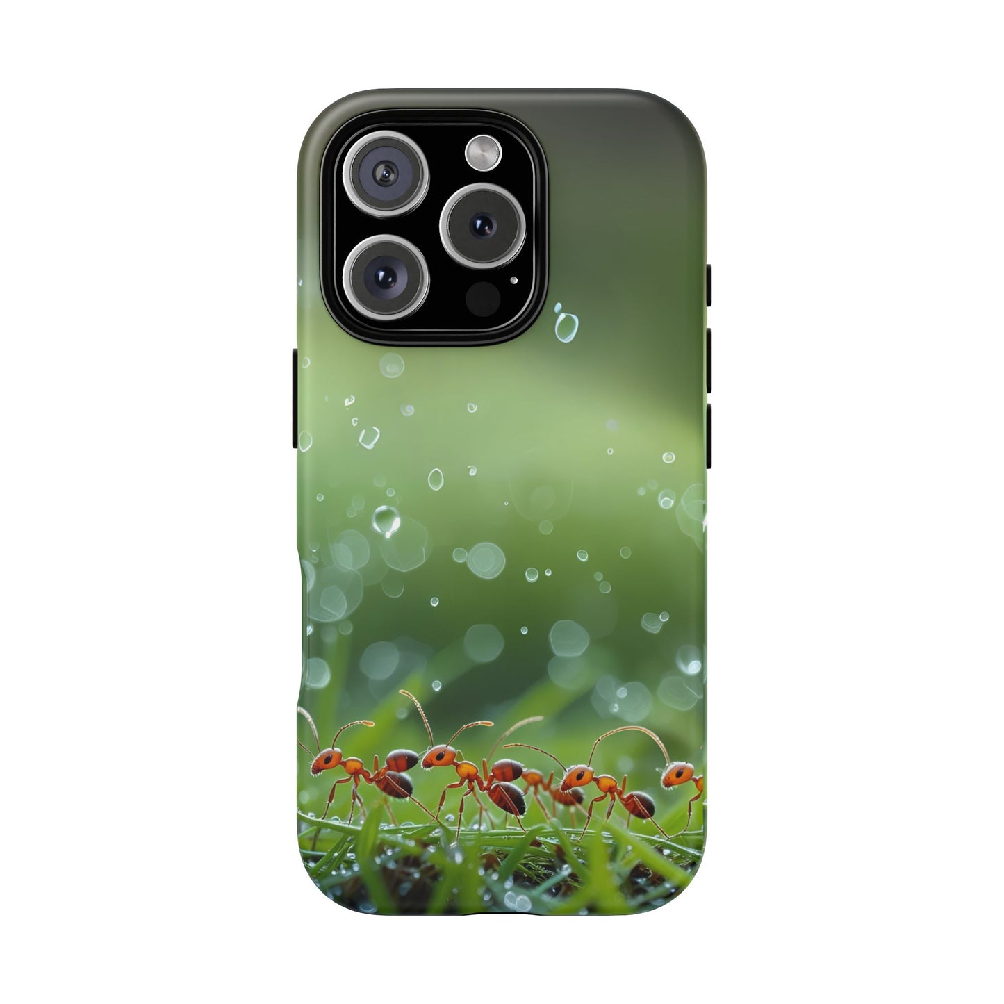 Marching Ant Pattern Tough Phone Case - Realistic Insect Art, Minimalist Nature Aesthetic, Compatible with iPhone, Galaxy, and Google Phones