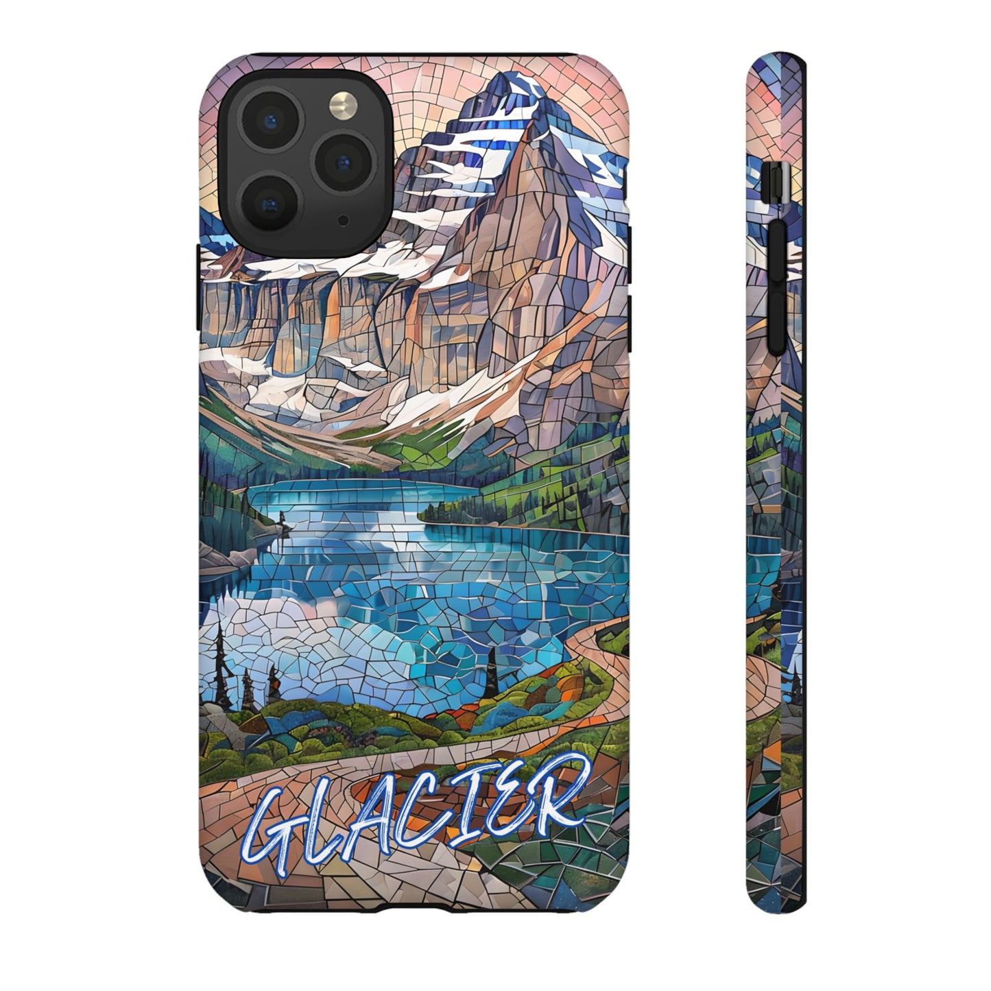 Glacier National Park Tough Phone Case, Nature Landscape Art, Rustic Outdoor Aesthetic, Compatible with iPhone, Galaxy, and Google Phones