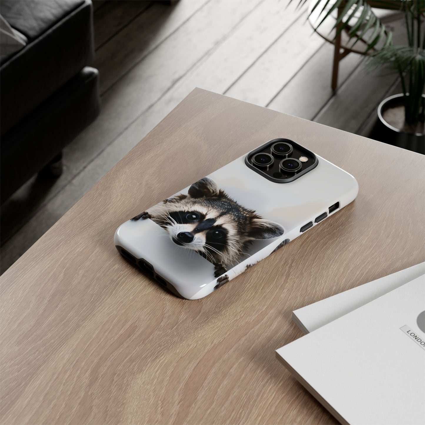 Raccoon Phone Case - Cute Animal Lover Gift, Wildlife Nature Tough Phone Case, Compatible with iPhone, Galaxy, Google Phones