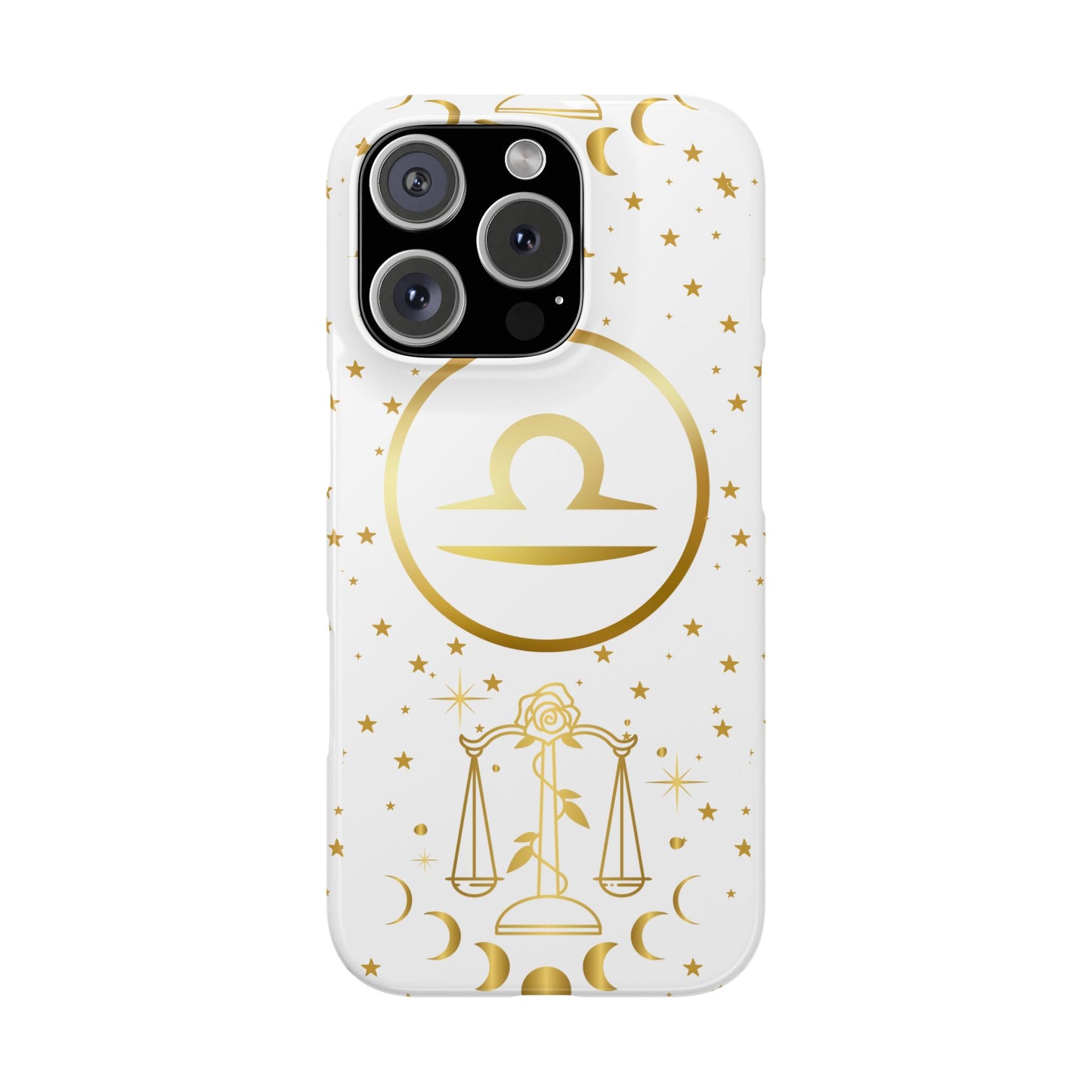Libra Zodiac Slim Phone Case Astrology Gift for Her, Celestial Star Sign Cover, Birthday Gift, Compatible with iPhone 17, 16, 15, 14, 13