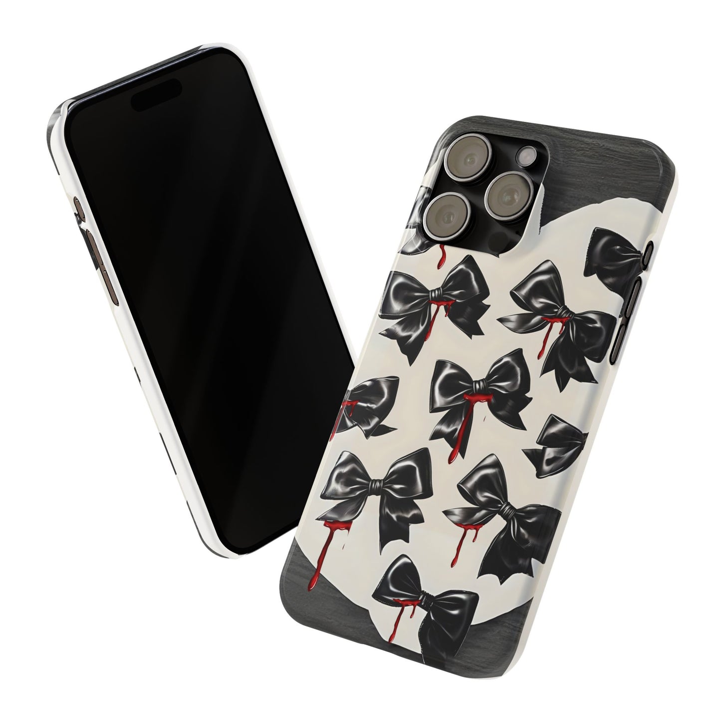 Spooky Halloween Slim Phone Case, Goth Coquette Aesthetic, Cute Horror Style, Perfect for Birthdays and Special Occasions