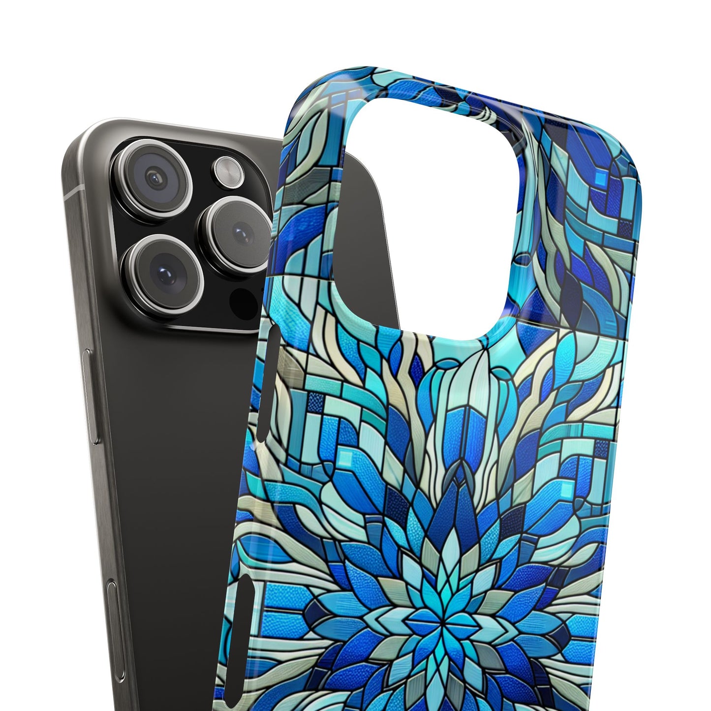 Stained Glass Slim Phone Cases, Floral Phone Covers, Unique Gifts, Artistic Phone Skins, Smartphone Accessories, Stylish Cases
