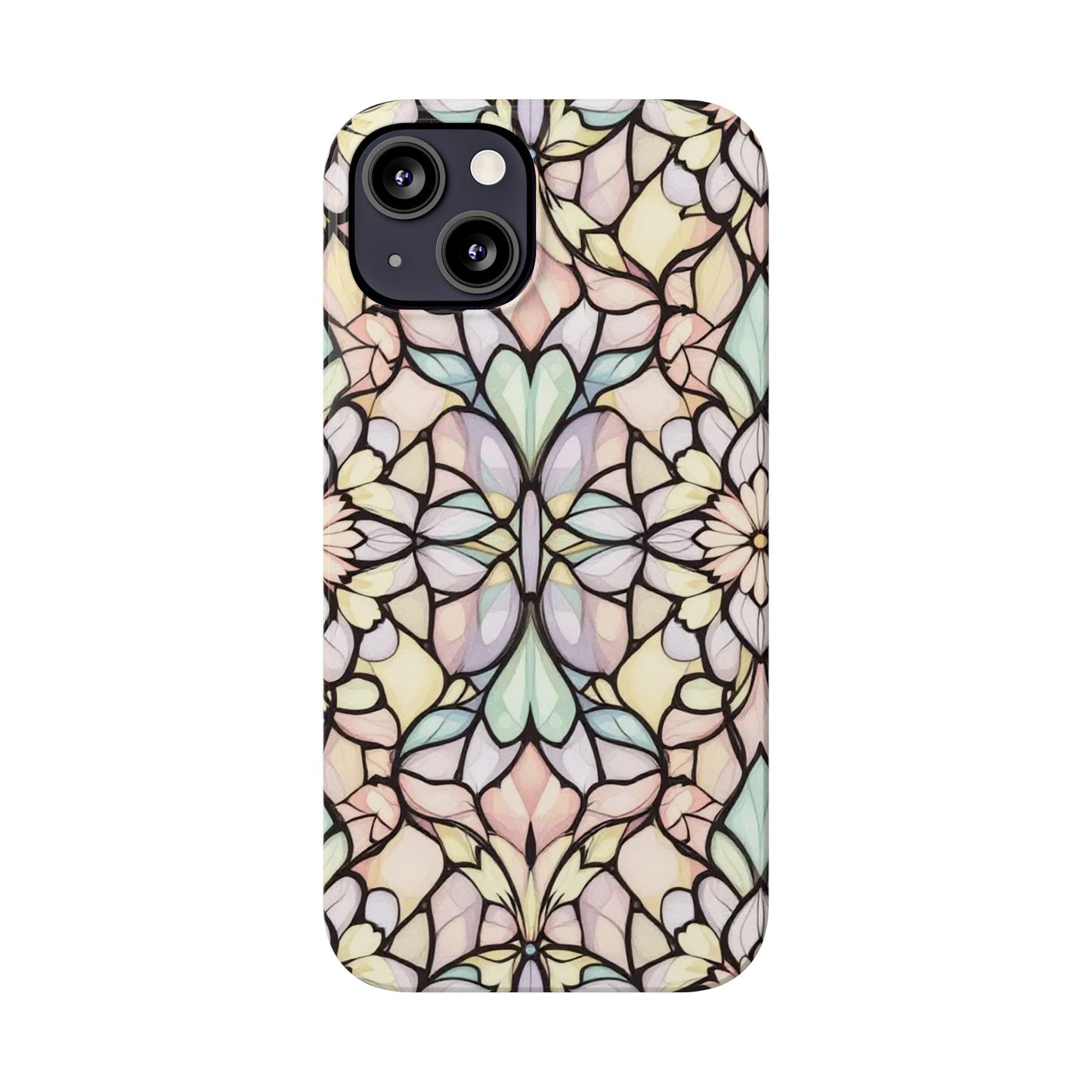 Floral Pattern Slim Phone Case - Perfect Gift for Nature Lovers, Stylish Accessory, Mobile Protection, Unique Design, Spring Vibes