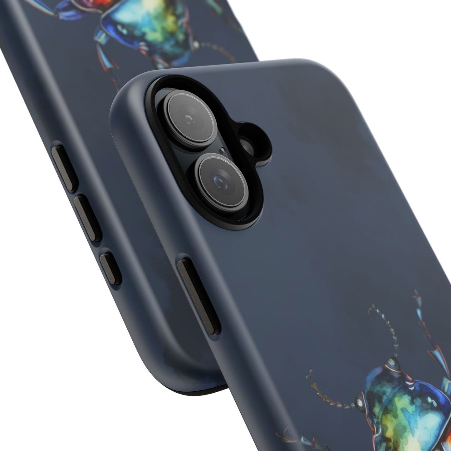 Iridescent Beetle Tough Phone Case - Insect Art Design, Nature-Inspired Pattern, Compatible with iPhone, Galaxy, and Google Phones