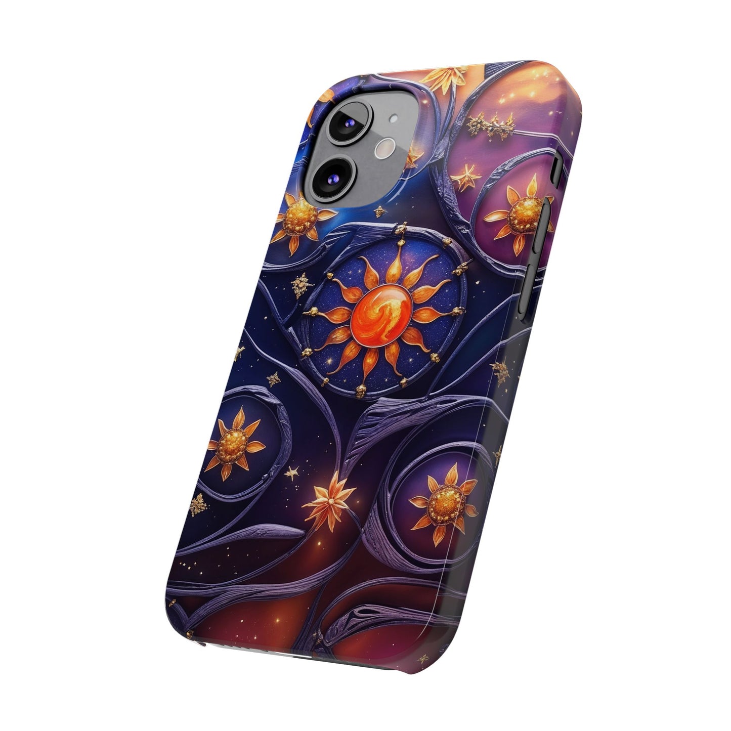 Celestial Slim Phone Cases, Starry Sky Phone Cover, Zodiac Design, Astrology Gift, Cosmic Phone Accessories