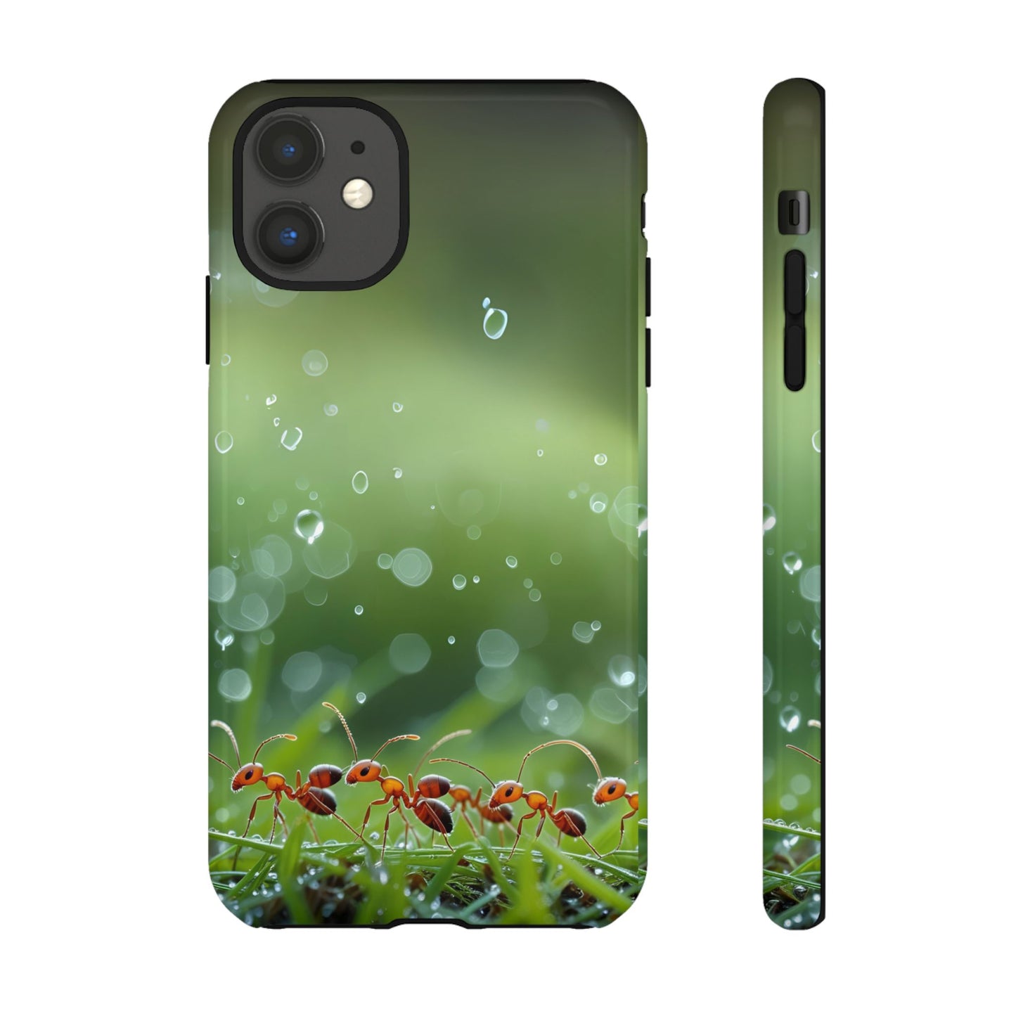 Marching Ant Pattern Tough Phone Case - Realistic Insect Art, Minimalist Nature Aesthetic, Compatible with iPhone, Galaxy, and Google Phones
