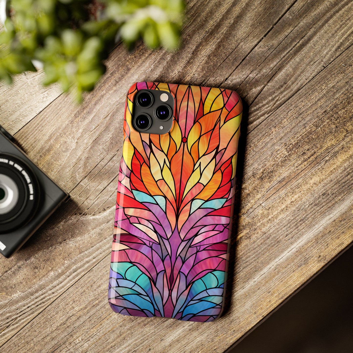Vibrant Floral Slim Phone Cases, Colorful Smartphone Cover, Artistic Phone Skin, Unique Gift for Her, Nature-Inspired Accessory