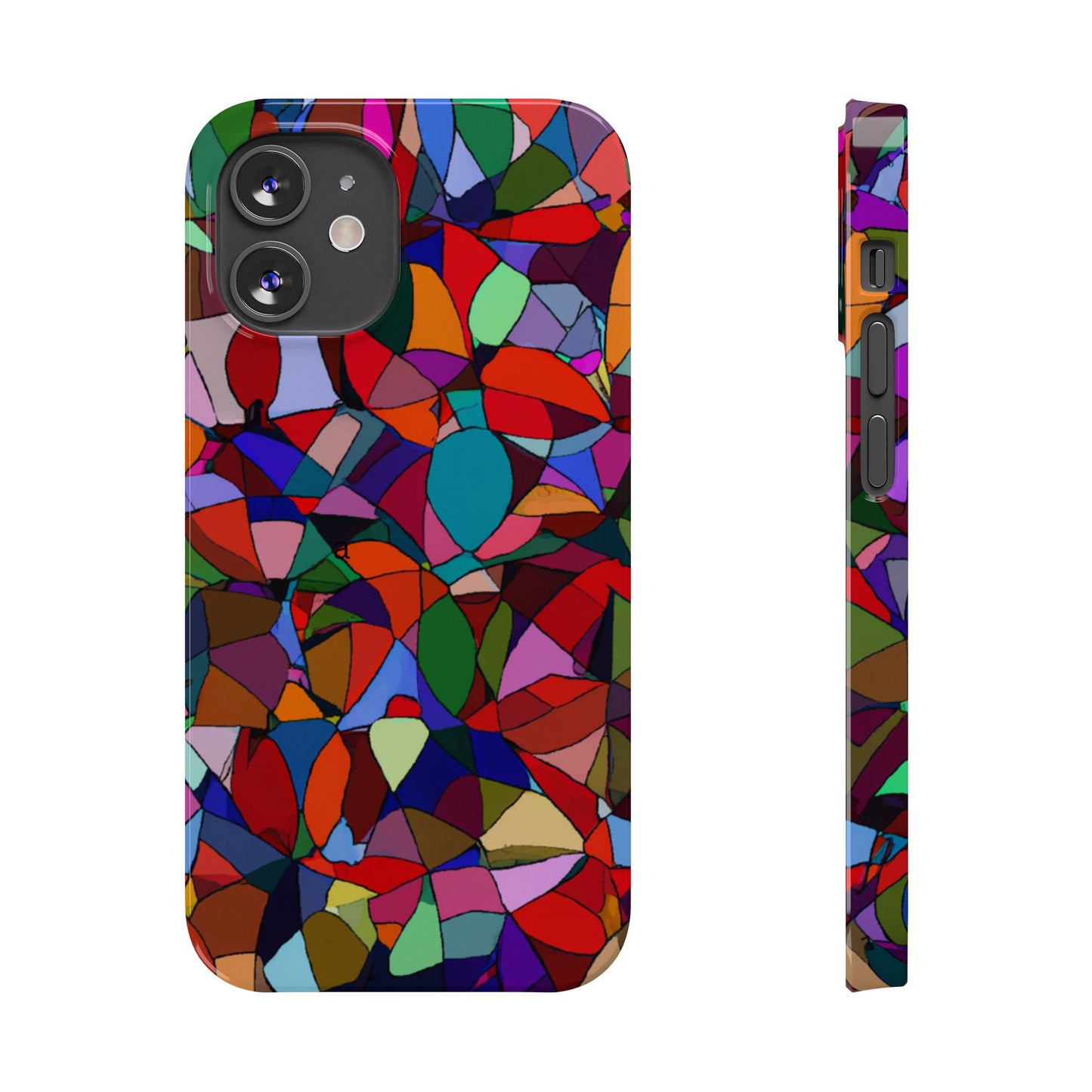 Colorful Stained Glass Modern Abstract- Colorful Art, Stylish Accessory, Fun Gift, Unique Design, Phone Protection