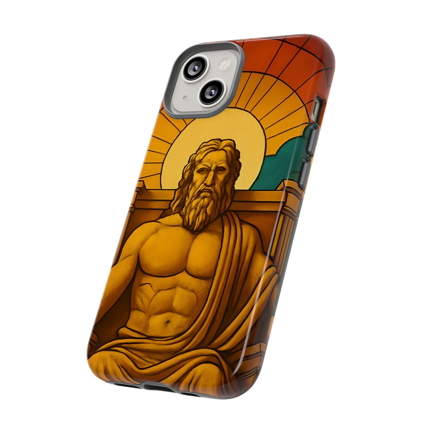 Olympia Zeus Statue Tough Phone Case - Classic Greek Art Design, Historic World Wonder Aesthetic, Compatible with iPhone, Galaxy, and Google