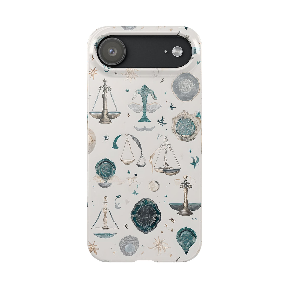 Libra Zodiac Slim Phone Case Astrology Gift for Her, Celestial Star Sign Cover, Birthday Gift, Compatible with iPhone 17, 16, 15, 14, 13