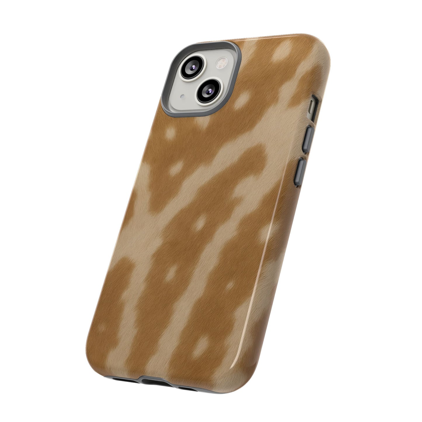 Giraffe Print Tough Phone Case, Animal Print, Protective Faux Skin Style Cover Compatible with iPhone 17, 16, 15, 14, 13, Galaxy, Google