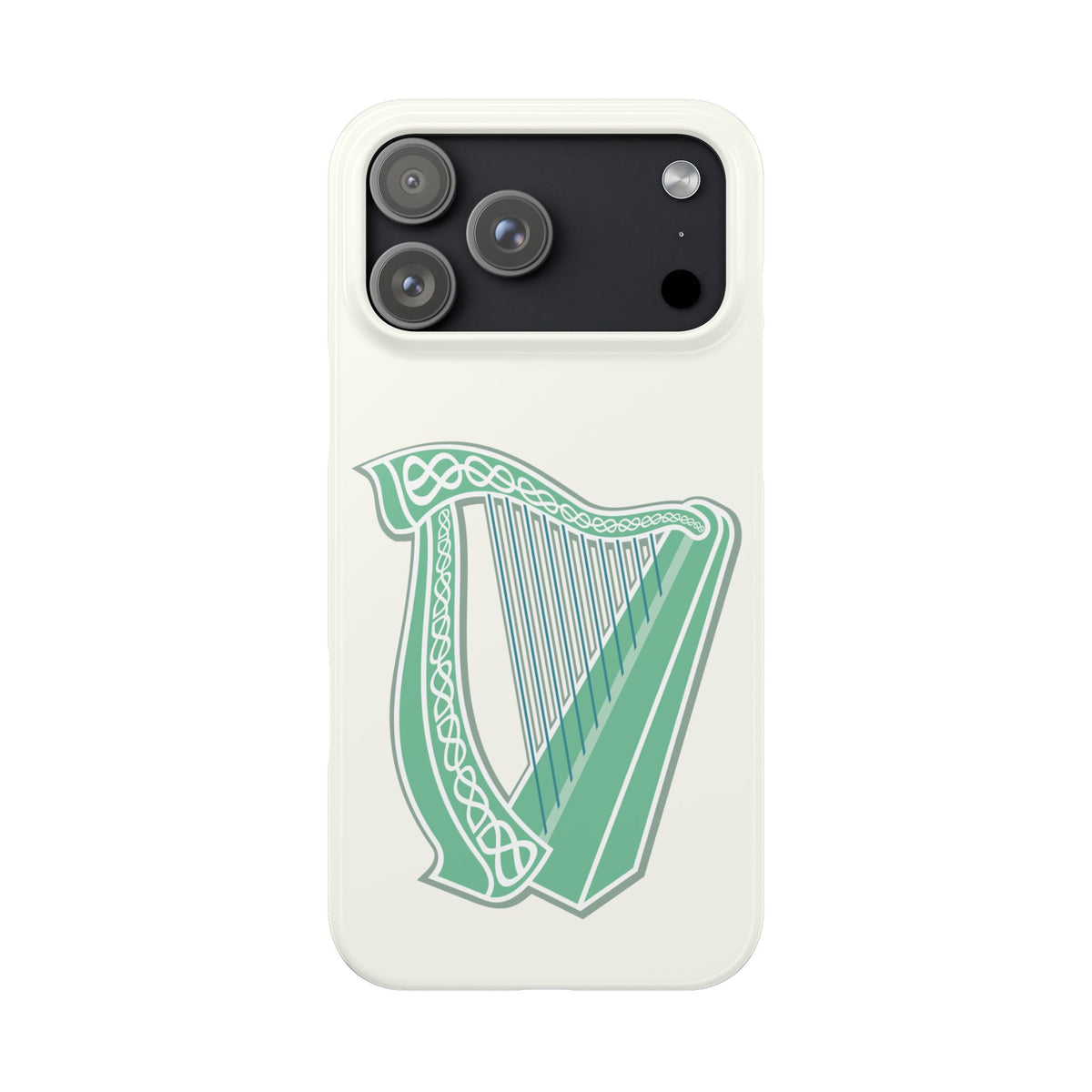 Irish Harp Slim Phone Case, Celtic Heritage Ireland Symbol Art Compatible with iPhone 17, 16, 15, 14, 13, 12, 11