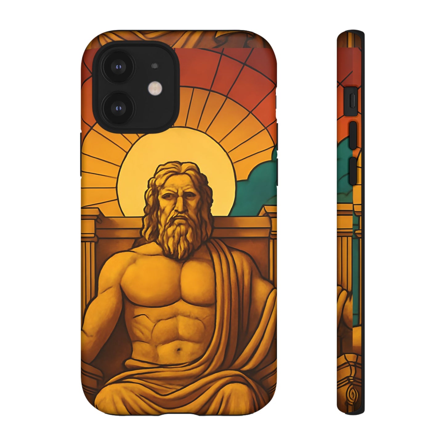 Olympia Zeus Statue Tough Phone Case - Classic Greek Art Design, Historic World Wonder Aesthetic, Compatible with iPhone, Galaxy, and Google