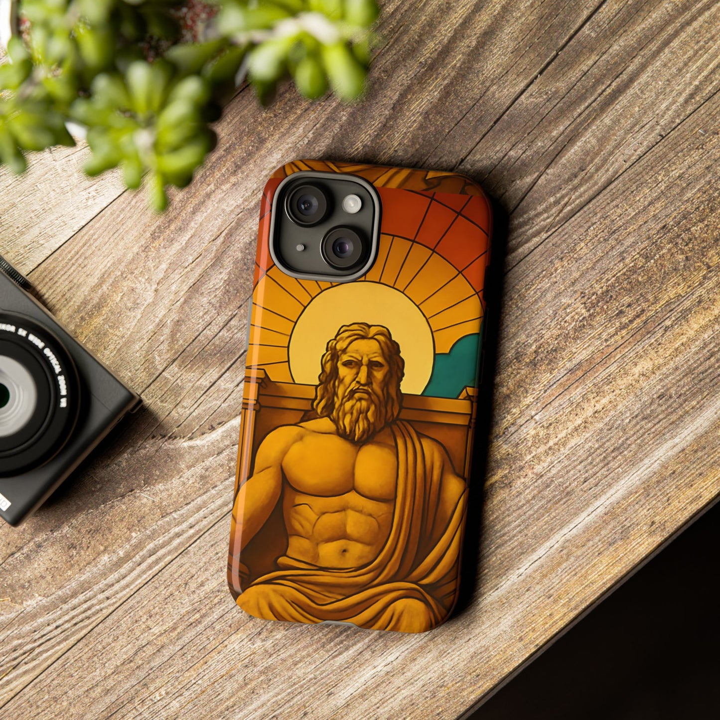 Olympia Zeus Statue Tough Phone Case - Classic Greek Art Design, Historic World Wonder Aesthetic, Compatible with iPhone, Galaxy, and Google