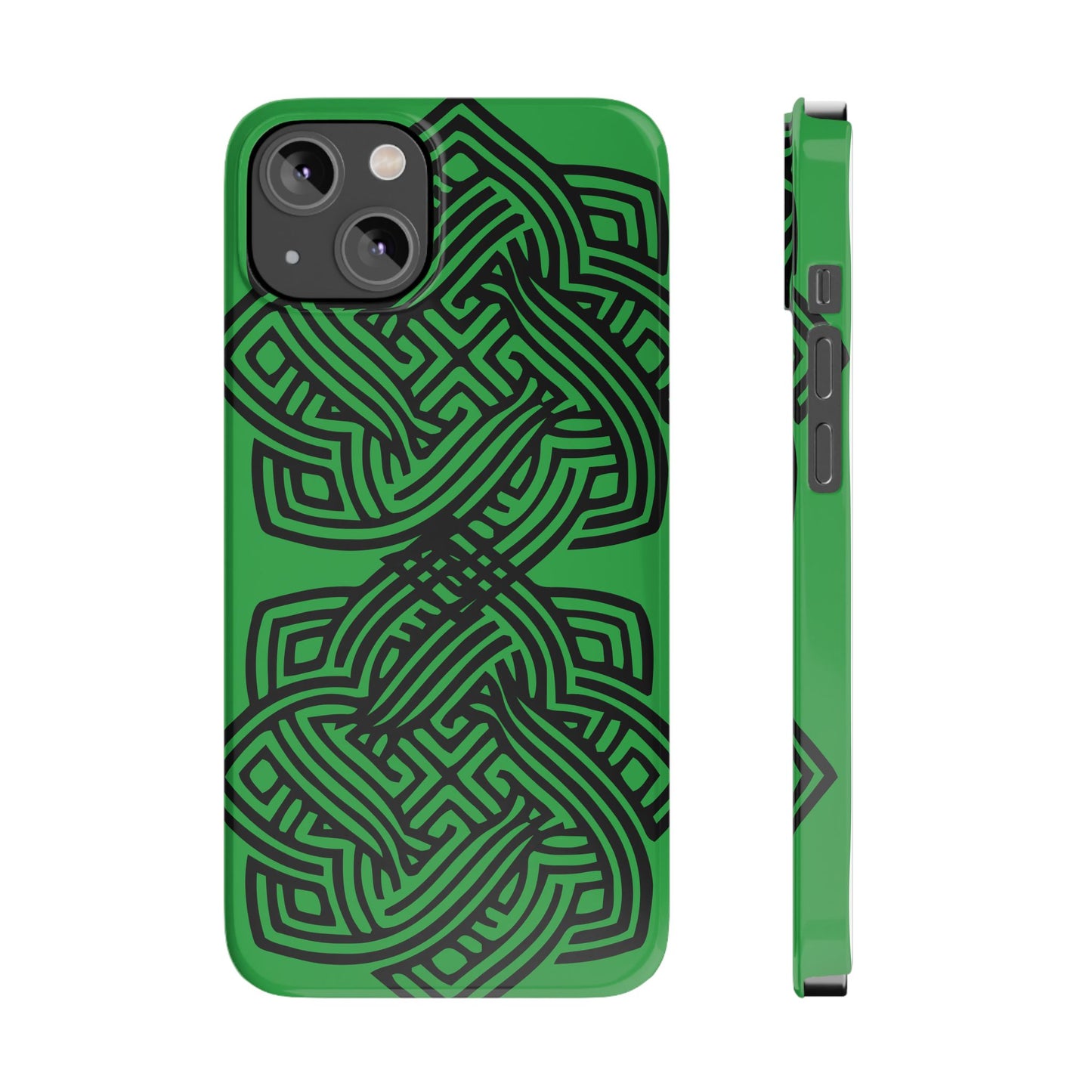 Celtic Knot Slim Phone Case, St. Patrick Design Phone Cover Compatible with iPhone 17, 16, 15, 14, 13, 12, 11