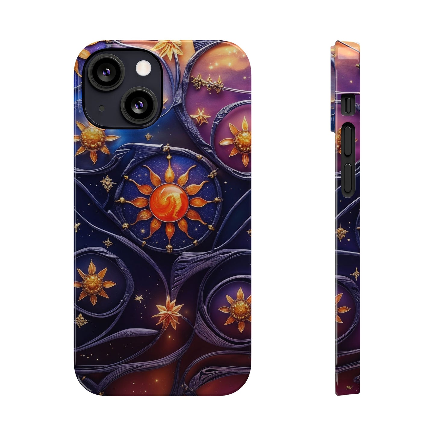 Celestial Slim Phone Cases, Starry Sky Phone Cover, Zodiac Design, Astrology Gift, Cosmic Phone Accessories