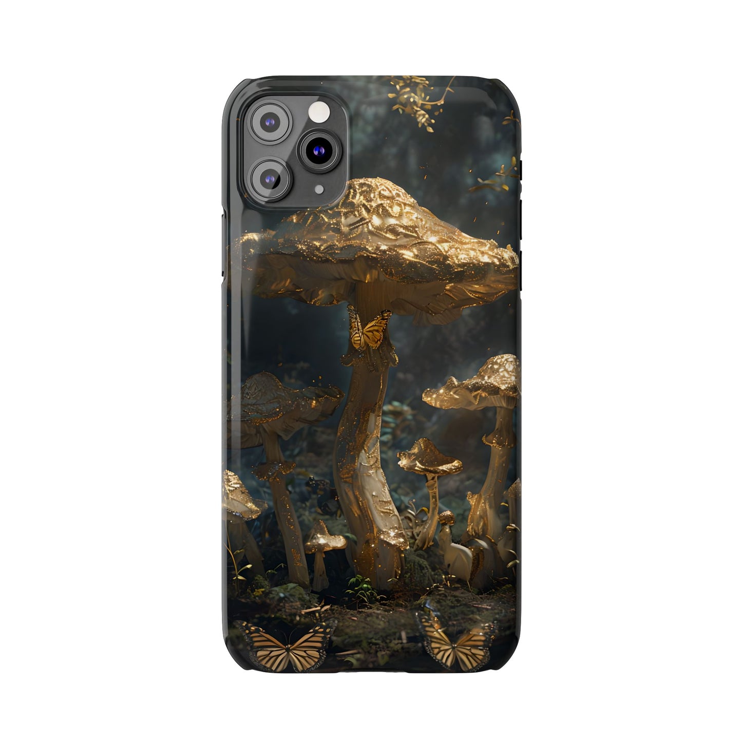 Enchanted Forest Slim Phone Cases, Fantasy Phone Cover, Mushroom Design, Nature Lover Gift, Boho Chic Cell Phone Case