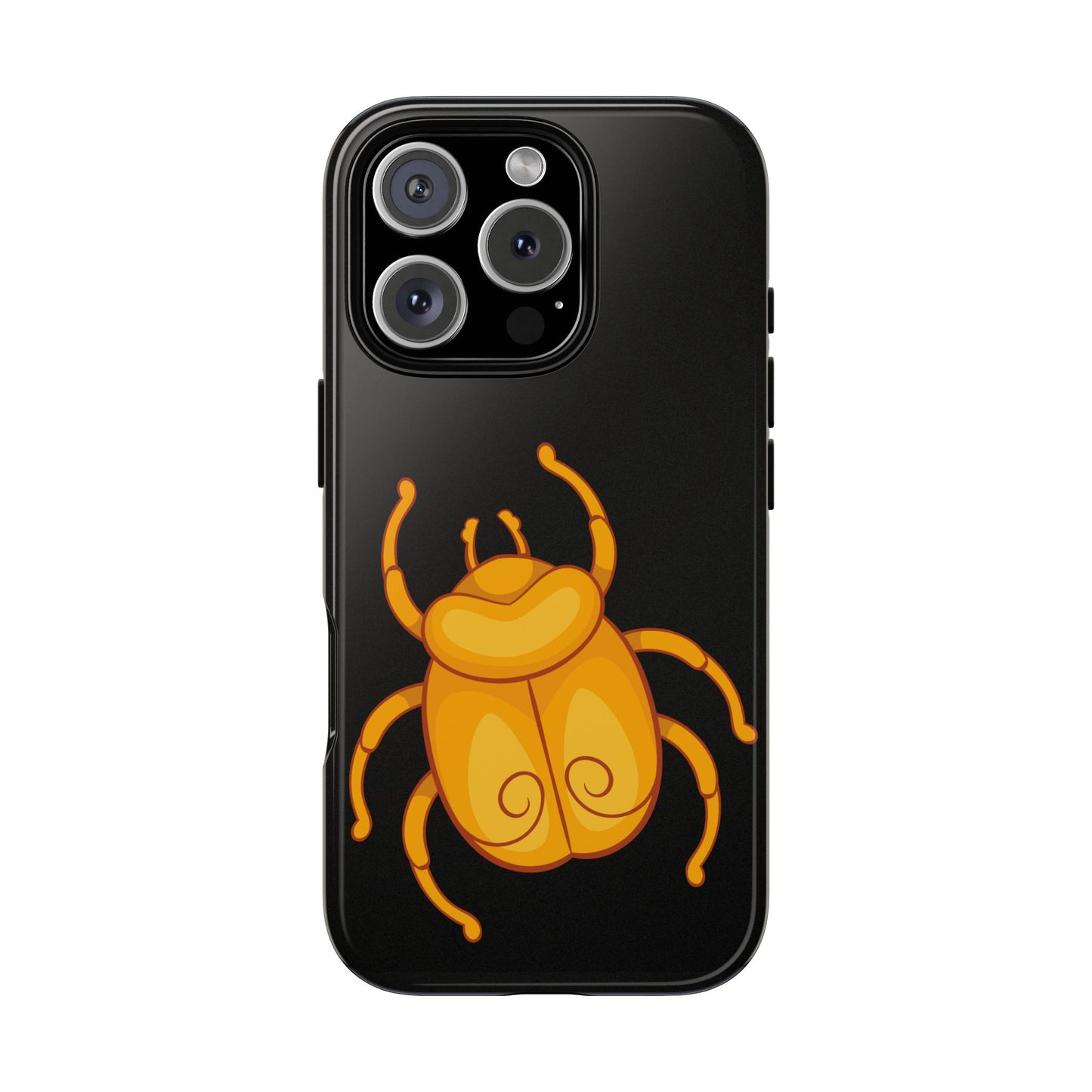 Ancient Egyptian Scarab Tough Phone Case - Gold Beetle Design, Mythological Insect Art, Compatible with iPhone, Galaxy, and Google Phones