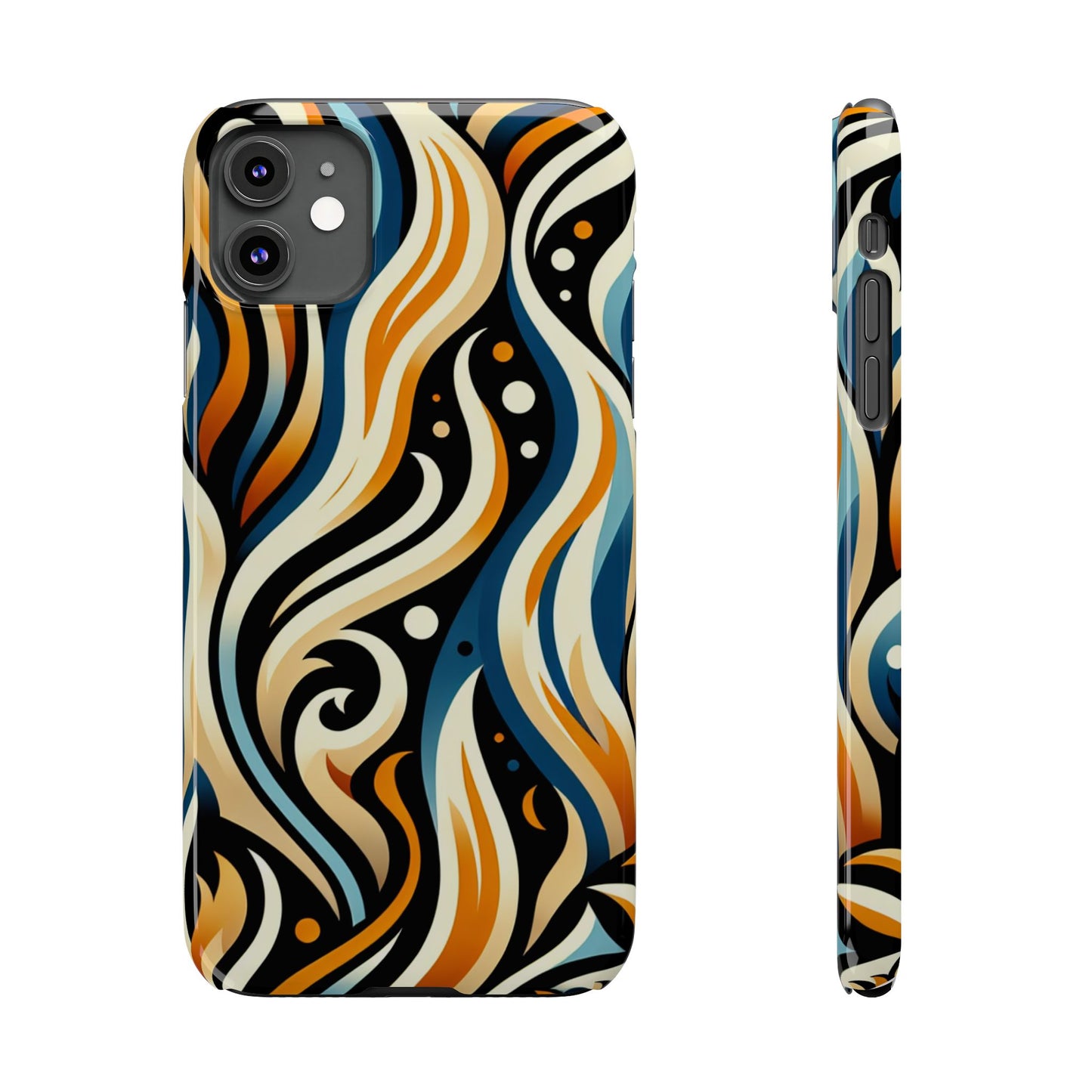 Stylish Slim Phone Cases with Bold Abstract Design, Phone Accessories, Trendy Gift, Unique Art, Colorful Protective Cover