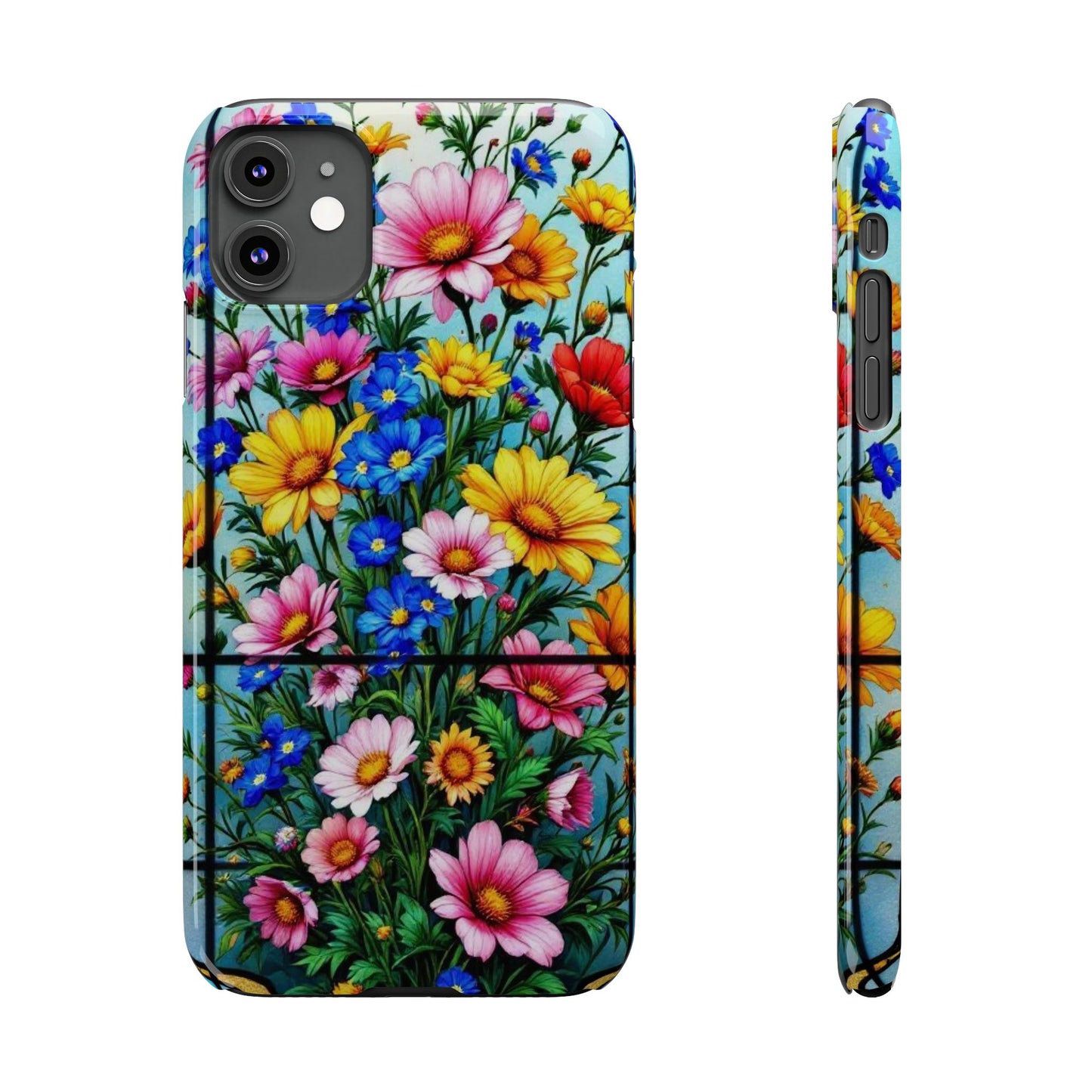 Vibrant Floral Slim Phone Cases | Cute Phone Cover Gifts for Nature Lovers, Spring Decor, Birthday or Holiday Gifts, Flower Design