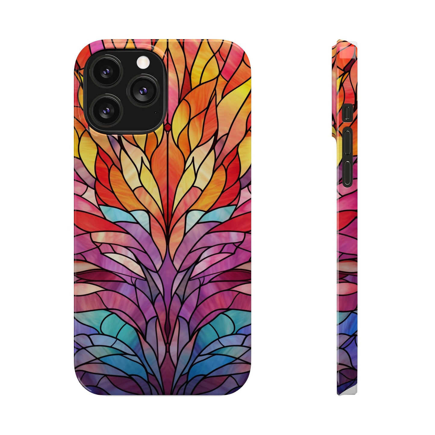 Vibrant Floral Slim Phone Cases, Colorful Smartphone Cover, Artistic Phone Skin, Unique Gift for Her, Nature-Inspired Accessory