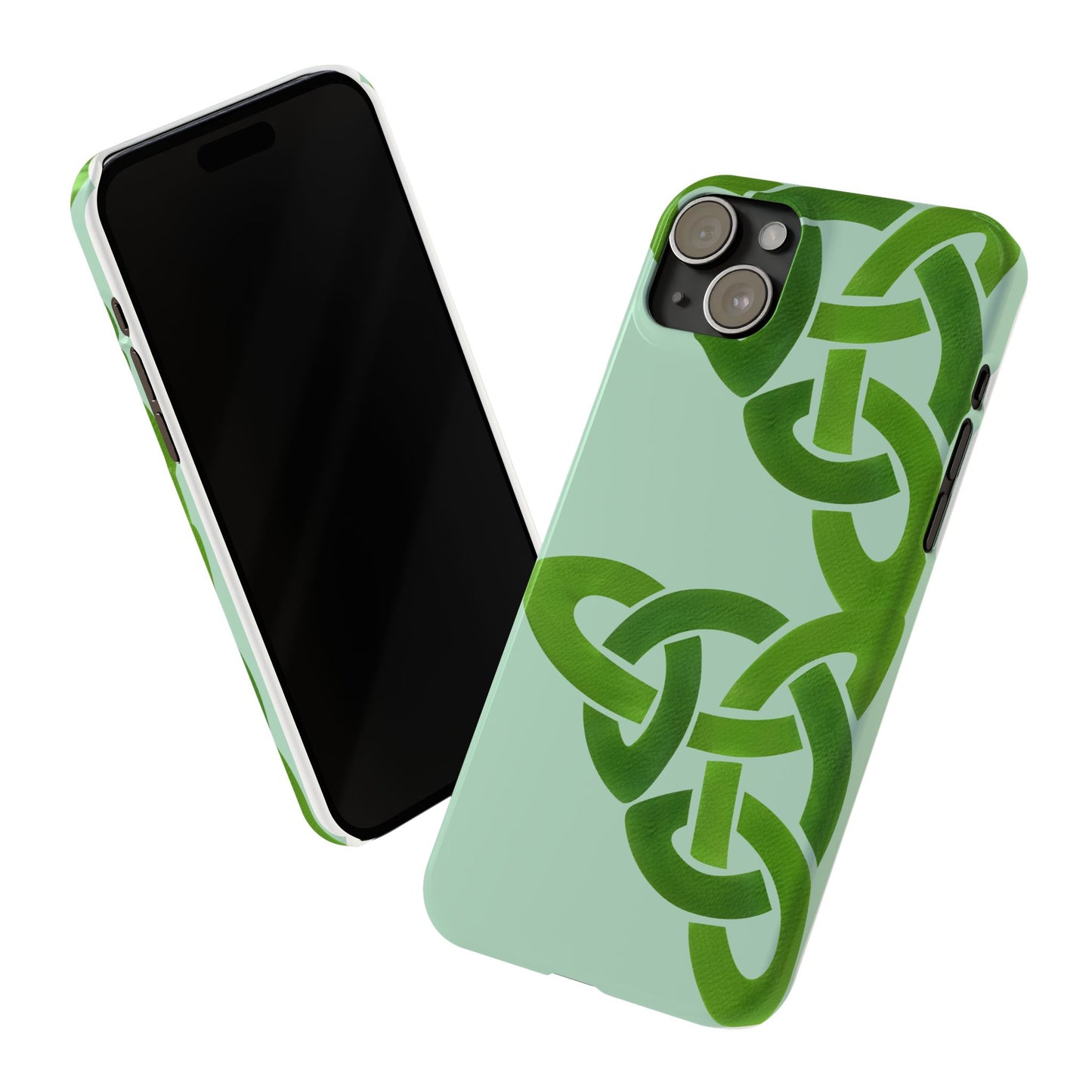 Celtic Knot Slim Phone Case, St. Patrick Design Phone Cover, Compatible with iPhone 17, 16, 15, 14, 13, 12, 11