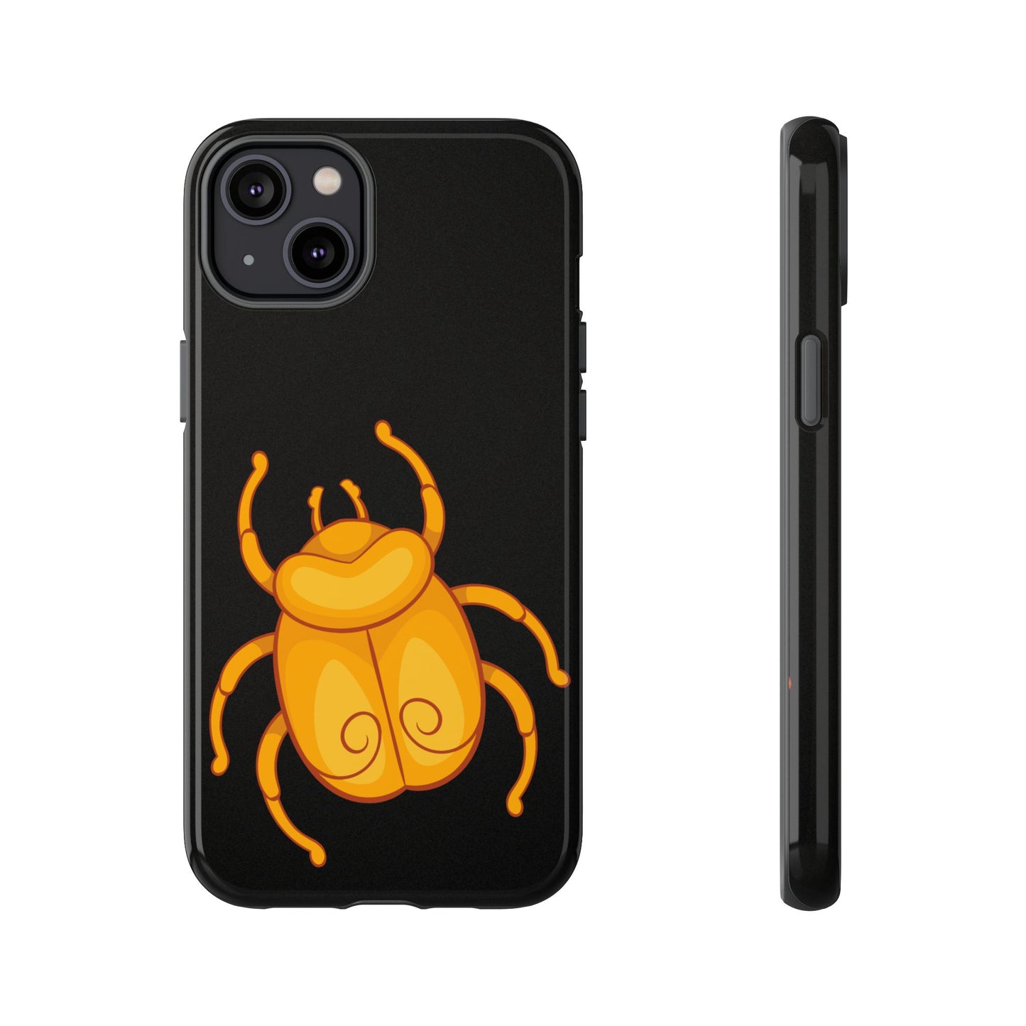 Ancient Egyptian Scarab Tough Phone Case - Gold Beetle Design, Mythological Insect Art, Compatible with iPhone, Galaxy, and Google Phones