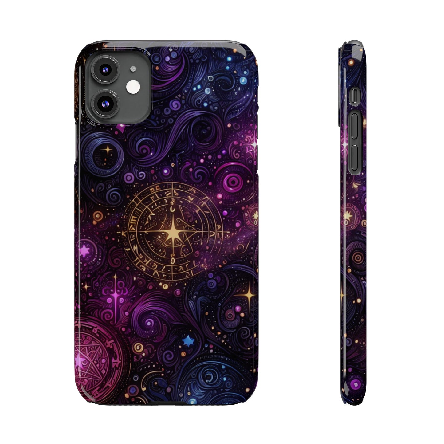 Galactic Slim Phone Cases - Cosmic Design, Astrology Gift, Galaxy Phone Cover, Starry Night Case, Space Lover Accessory