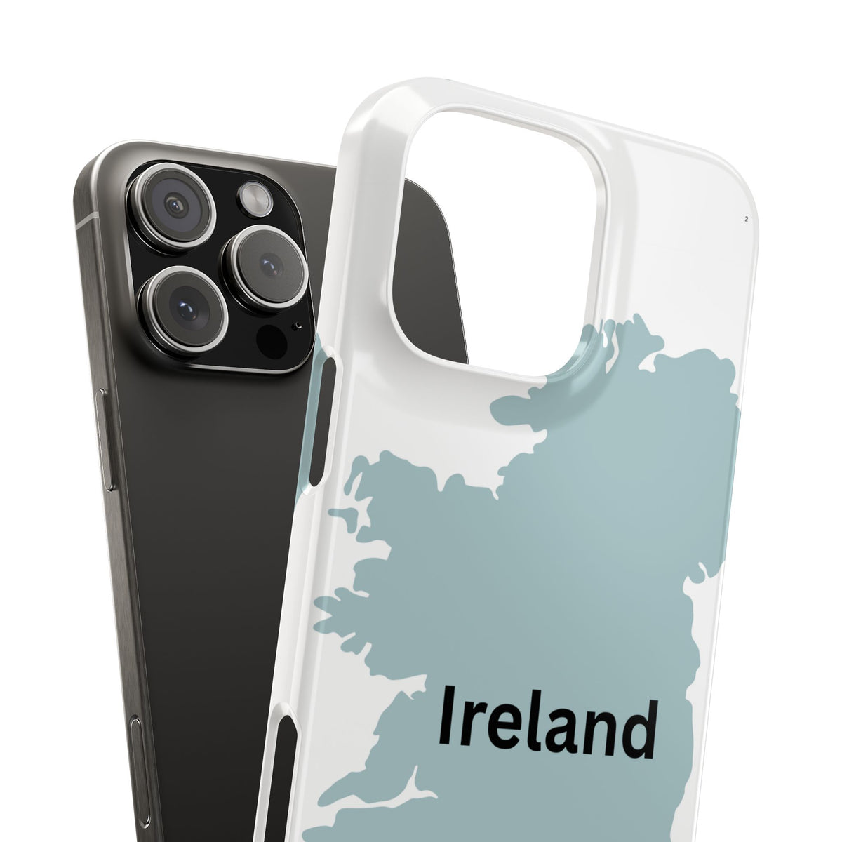Ireland Map Slim Phone Case, Country Map Phone Cover Compatible with iPhone 17, 16, 15, 14, 13, 12, 11