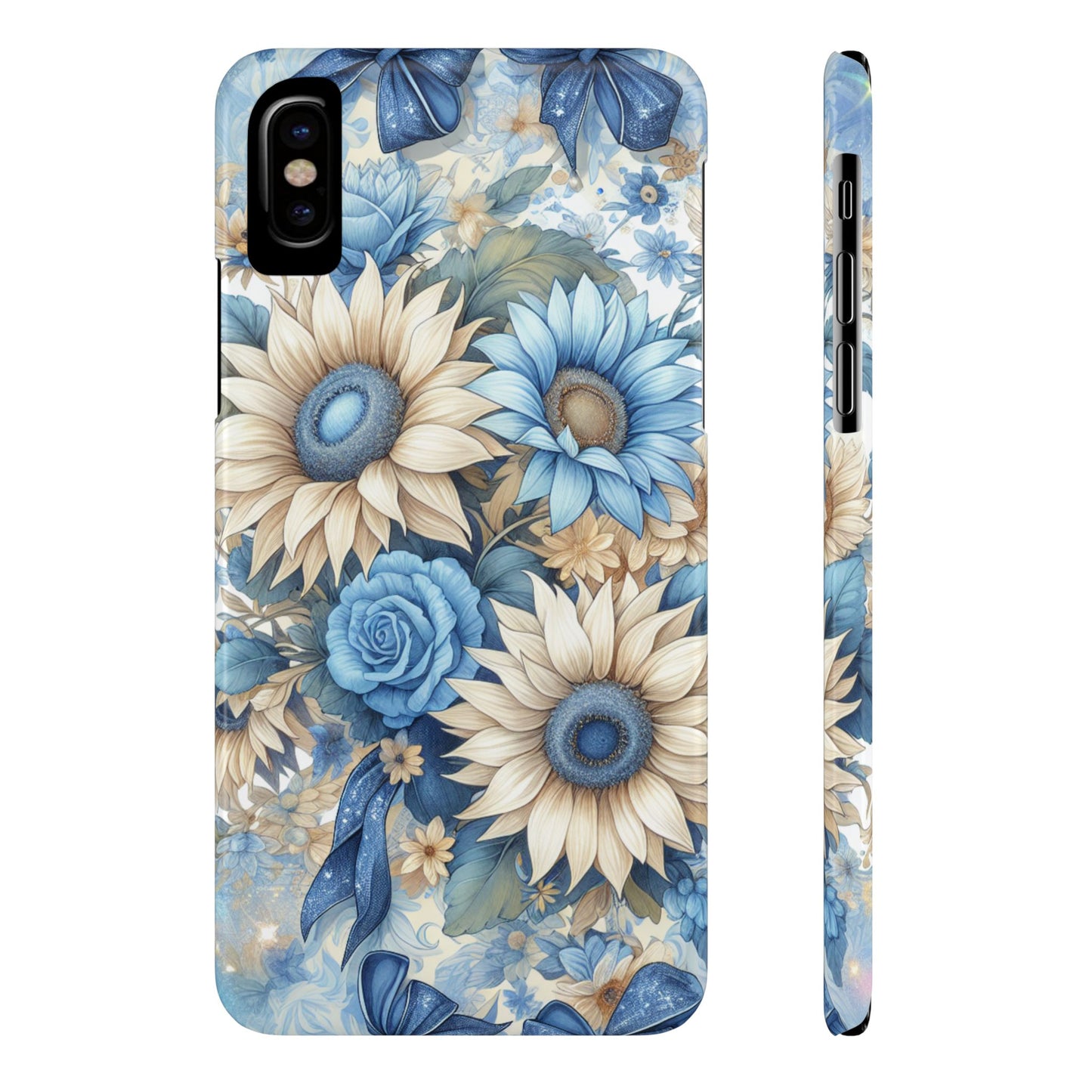 Floral Slim Phone Cases - Vibrant Sunflower Design, Flower Phone Cover, Aesthetic Gift, Spring Accessory, Nature Lover's Essential