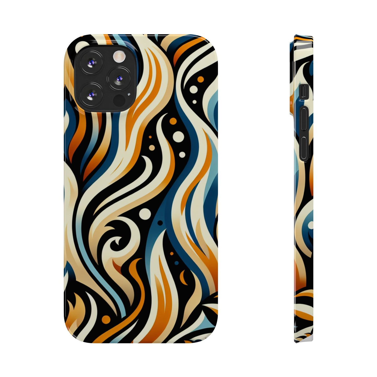 Stylish Slim Phone Cases with Bold Abstract Design, Phone Accessories, Trendy Gift, Unique Art, Colorful Protective Cover