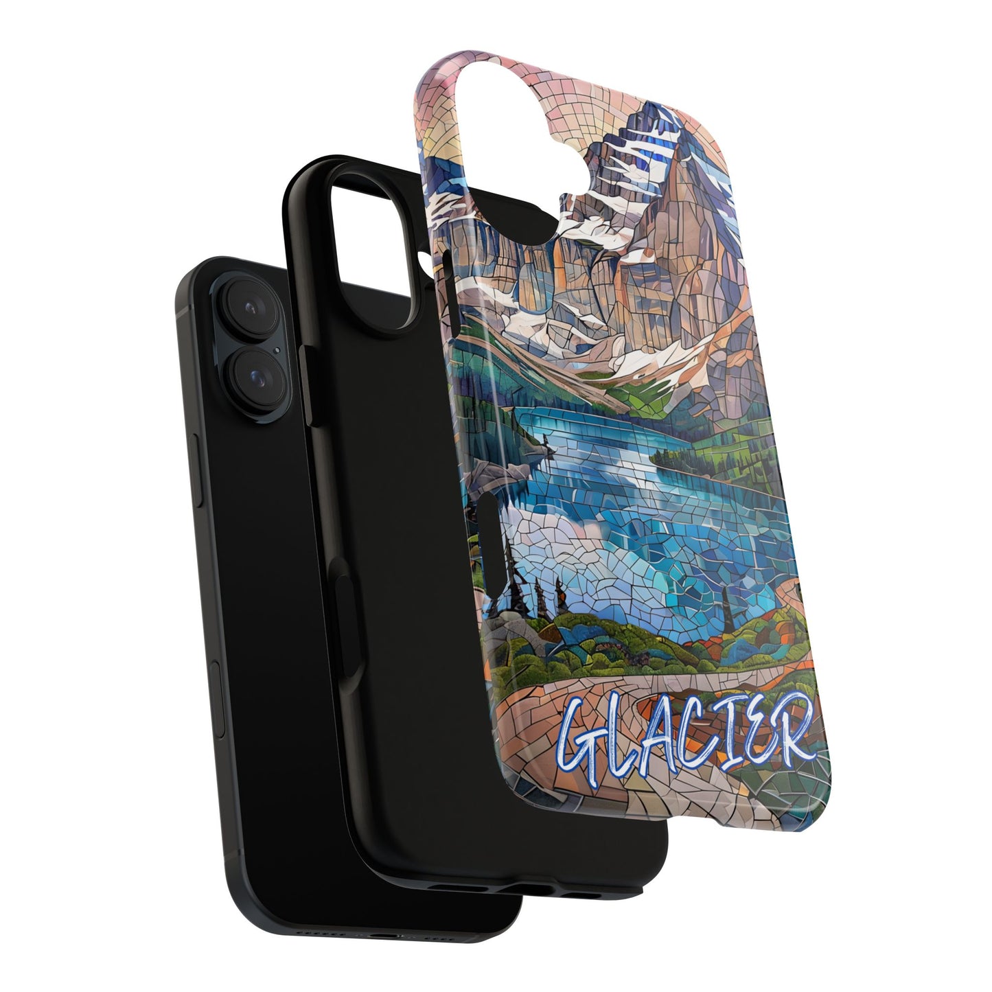 Glacier National Park Tough Phone Case, Nature Landscape Art, Rustic Outdoor Aesthetic, Compatible with iPhone, Galaxy, and Google Phones