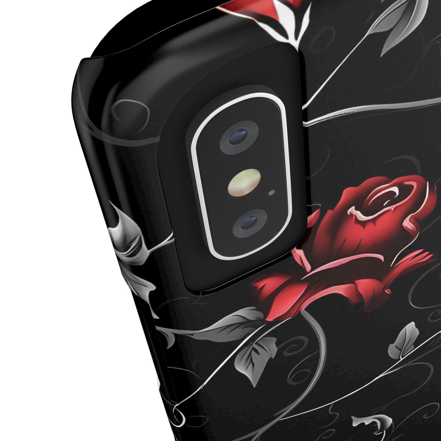 Elegant Floral Slim Phone Cases, Gothic Style Case, Rose Design Cover, Unique Gift for Her, Phone Accessories, Modern Chic