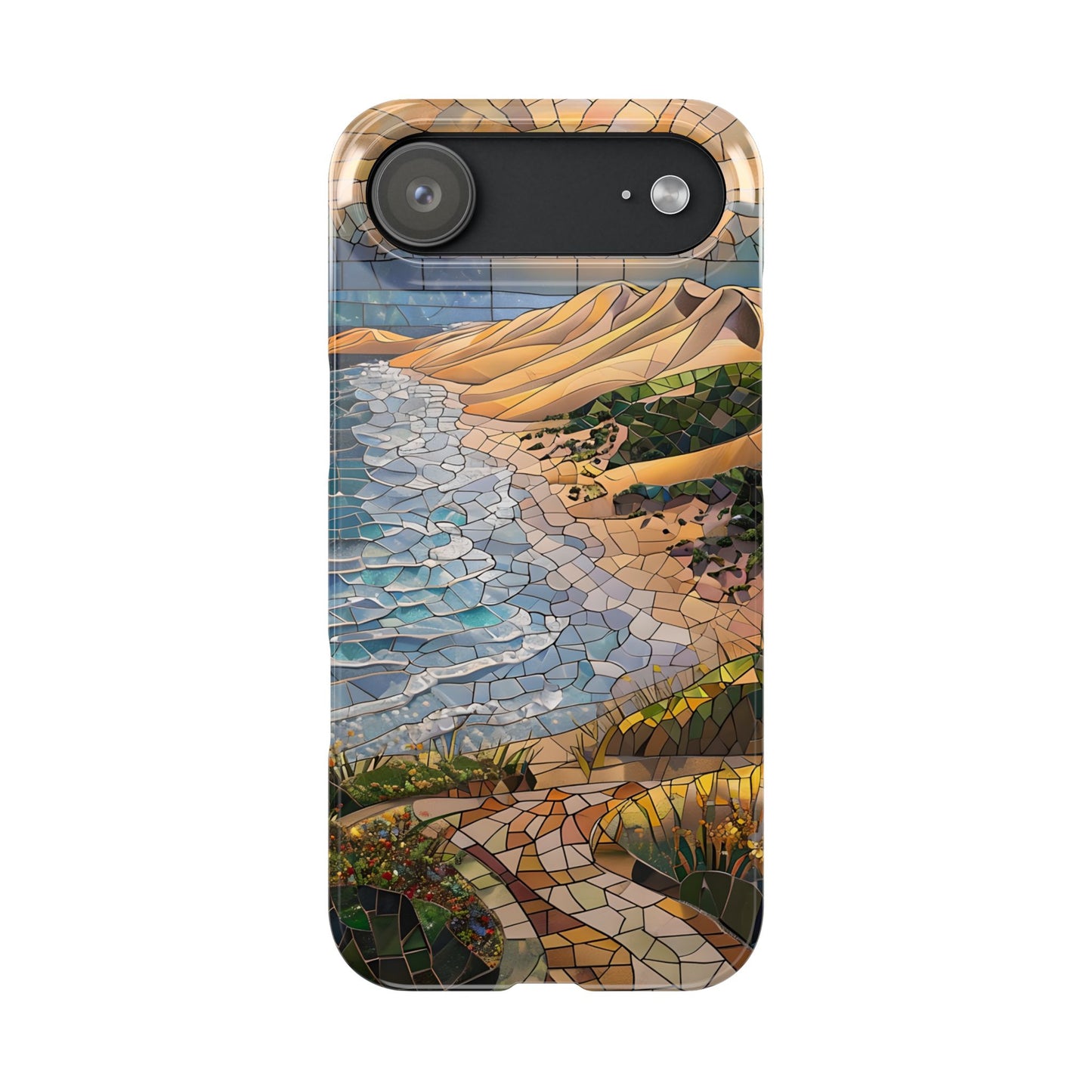 Indiana Dunes National Park Michigan Slim Phone Case, Mosaic Phone Case, East U.S. Nature Art, Coastal Chic, Ocean Lovers, Nature Inspired