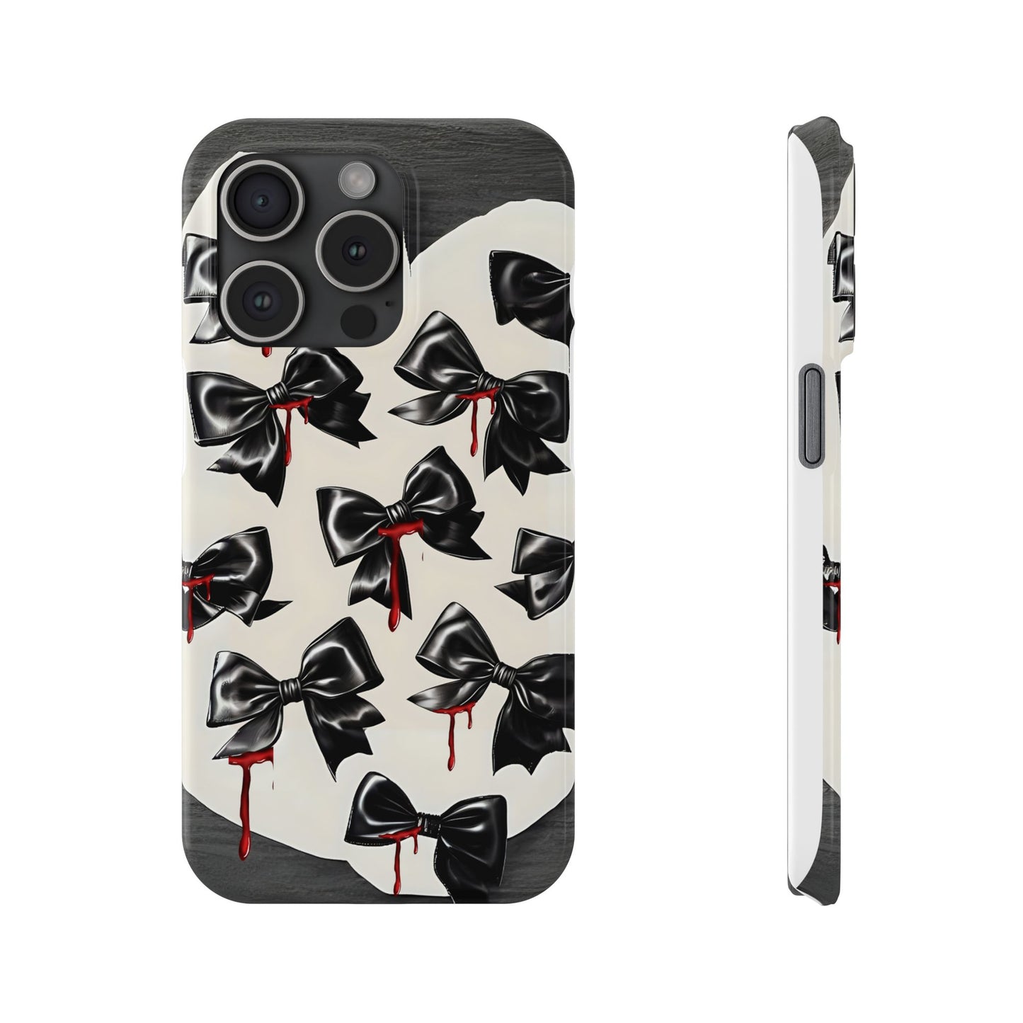 Spooky Halloween Slim Phone Case, Goth Coquette Aesthetic, Cute Horror Style, Perfect for Birthdays and Special Occasions