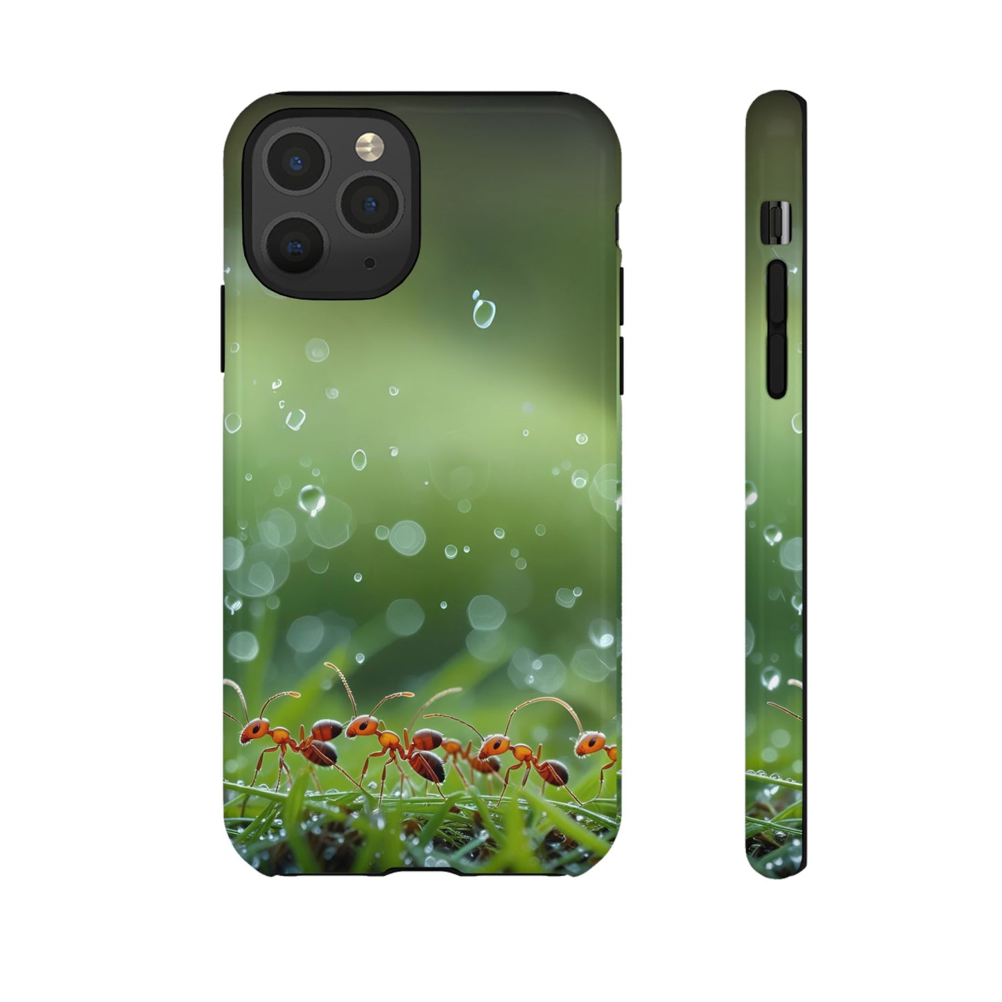 Marching Ant Pattern Tough Phone Case - Realistic Insect Art, Minimalist Nature Aesthetic, Compatible with iPhone, Galaxy, and Google Phones