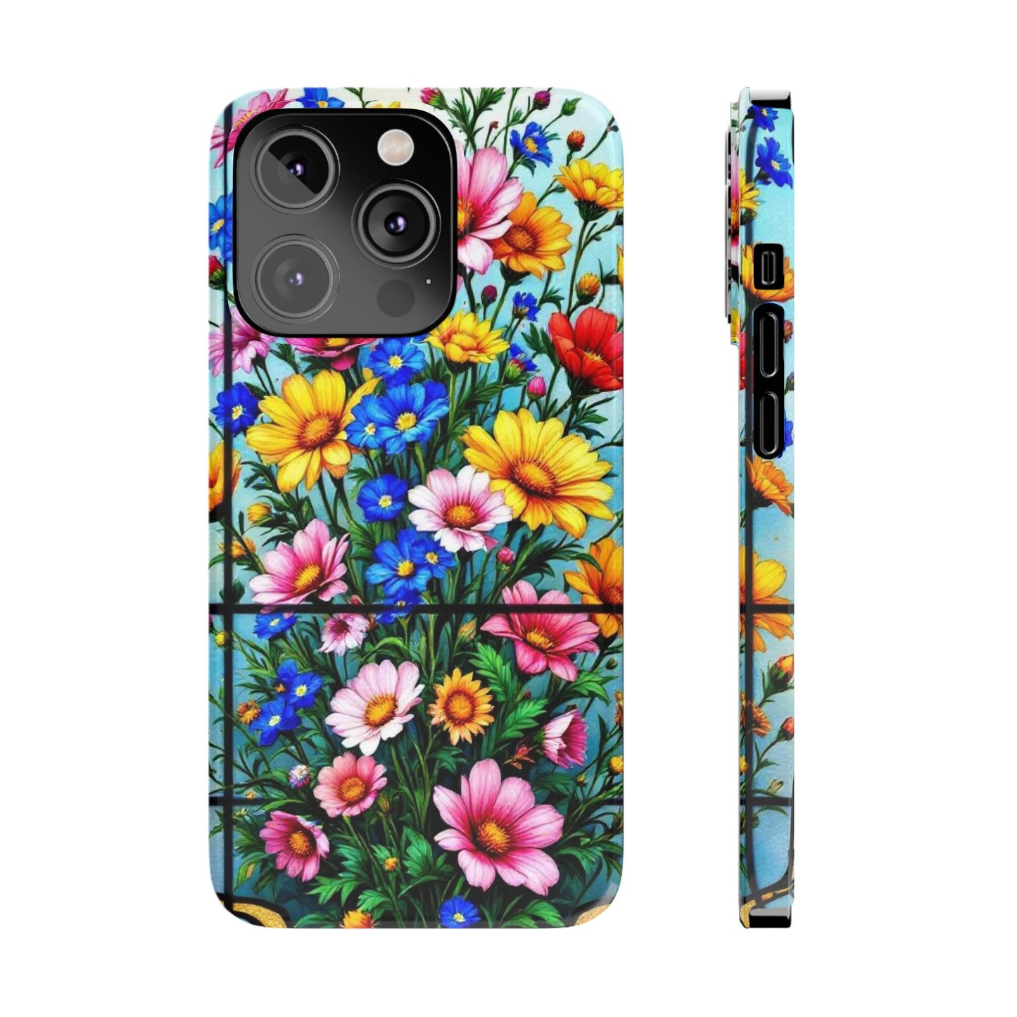Vibrant Floral Slim Phone Cases | Cute Phone Cover Gifts for Nature Lovers, Spring Decor, Birthday or Holiday Gifts, Flower Design