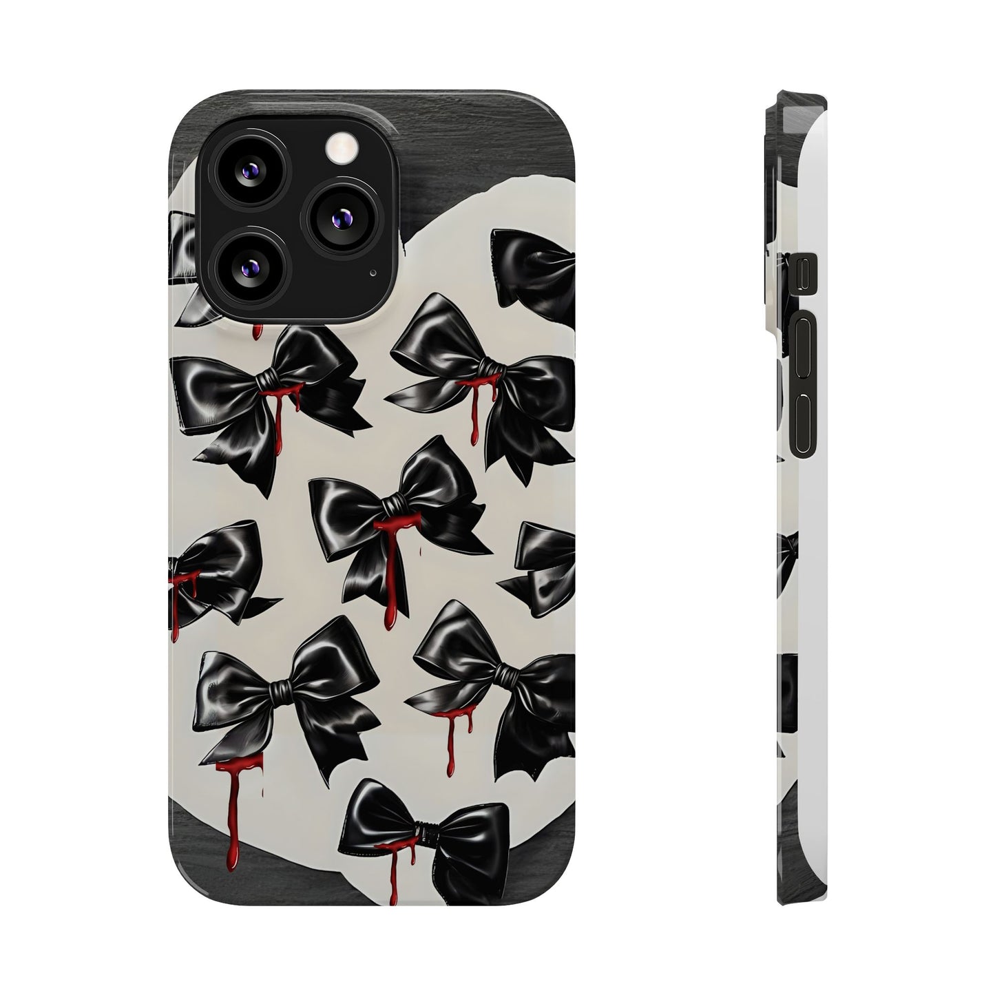 Spooky Halloween Slim Phone Case, Goth Coquette Aesthetic, Cute Horror Style, Perfect for Birthdays and Special Occasions