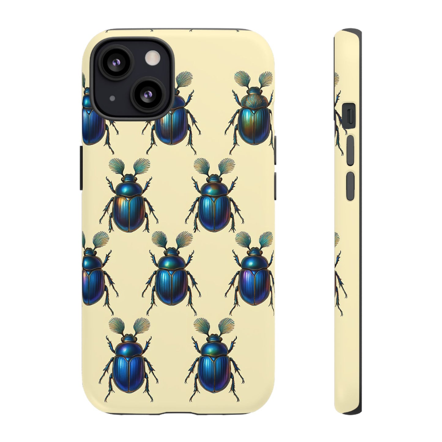 Beetle Tough Phone Case - Nature-Inspired Insect Art, Vintage Bug Pattern Design, Compatible with iPhone, Galaxy, and Google Phones