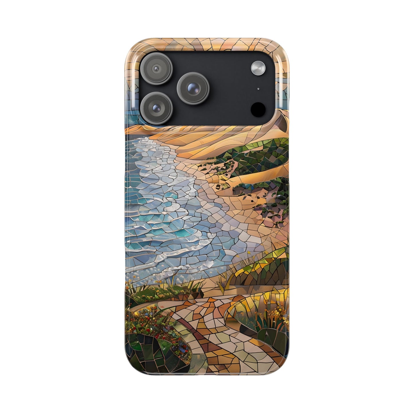Indiana Dunes National Park Michigan Slim Phone Case, Mosaic Phone Case, East U.S. Nature Art, Coastal Chic, Ocean Lovers, Nature Inspired