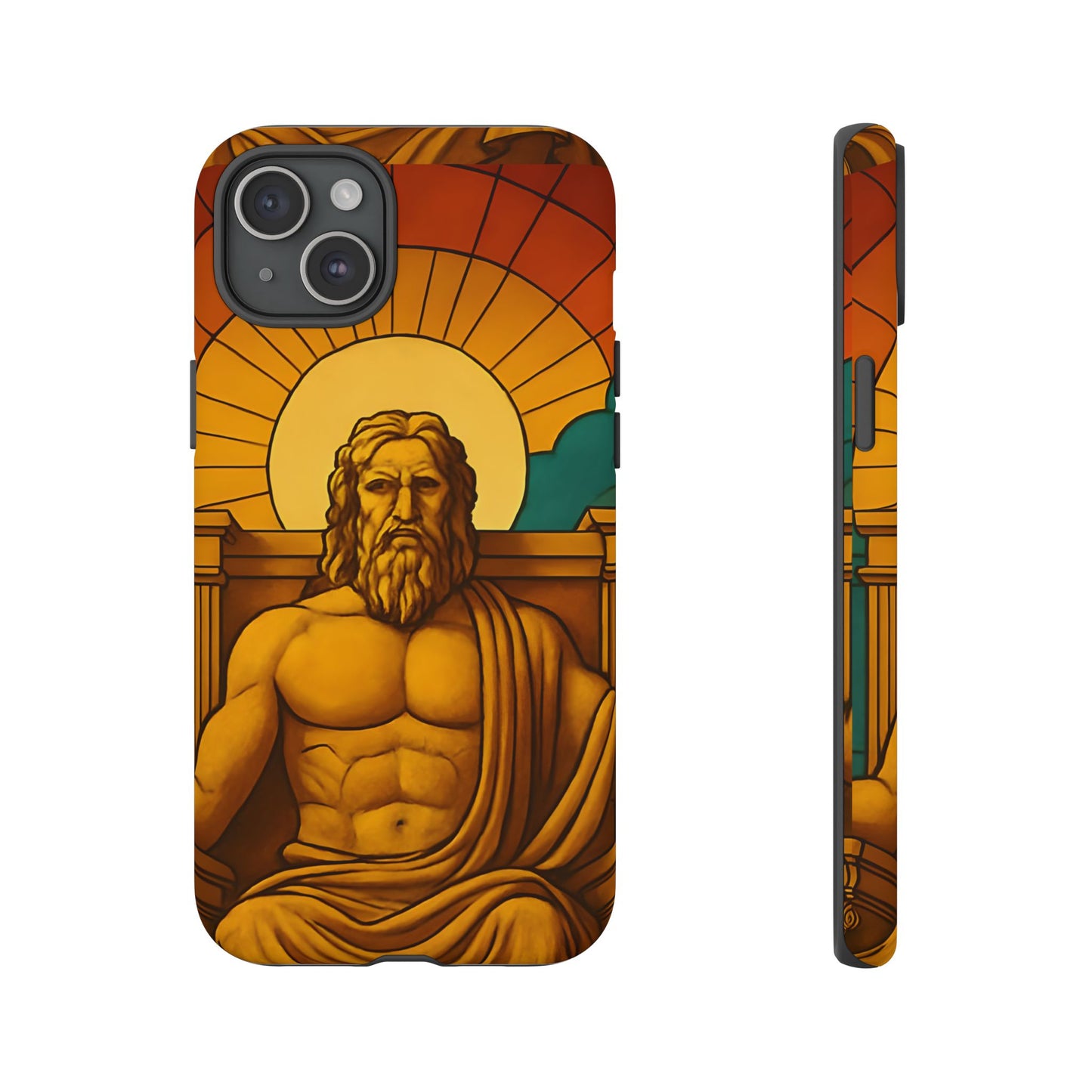 Olympia Zeus Statue Tough Phone Case - Classic Greek Art Design, Historic World Wonder Aesthetic, Compatible with iPhone, Galaxy, and Google